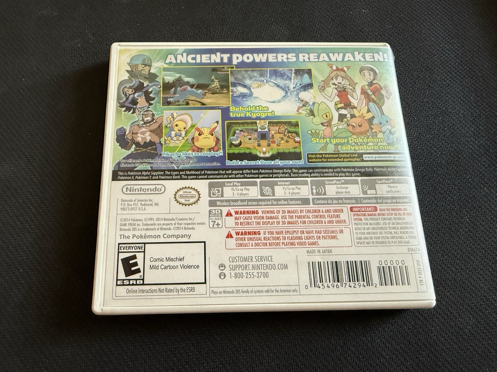 Pokémon Alpha Sapphire Nintendo 3DS Complete In Box, Box Damage