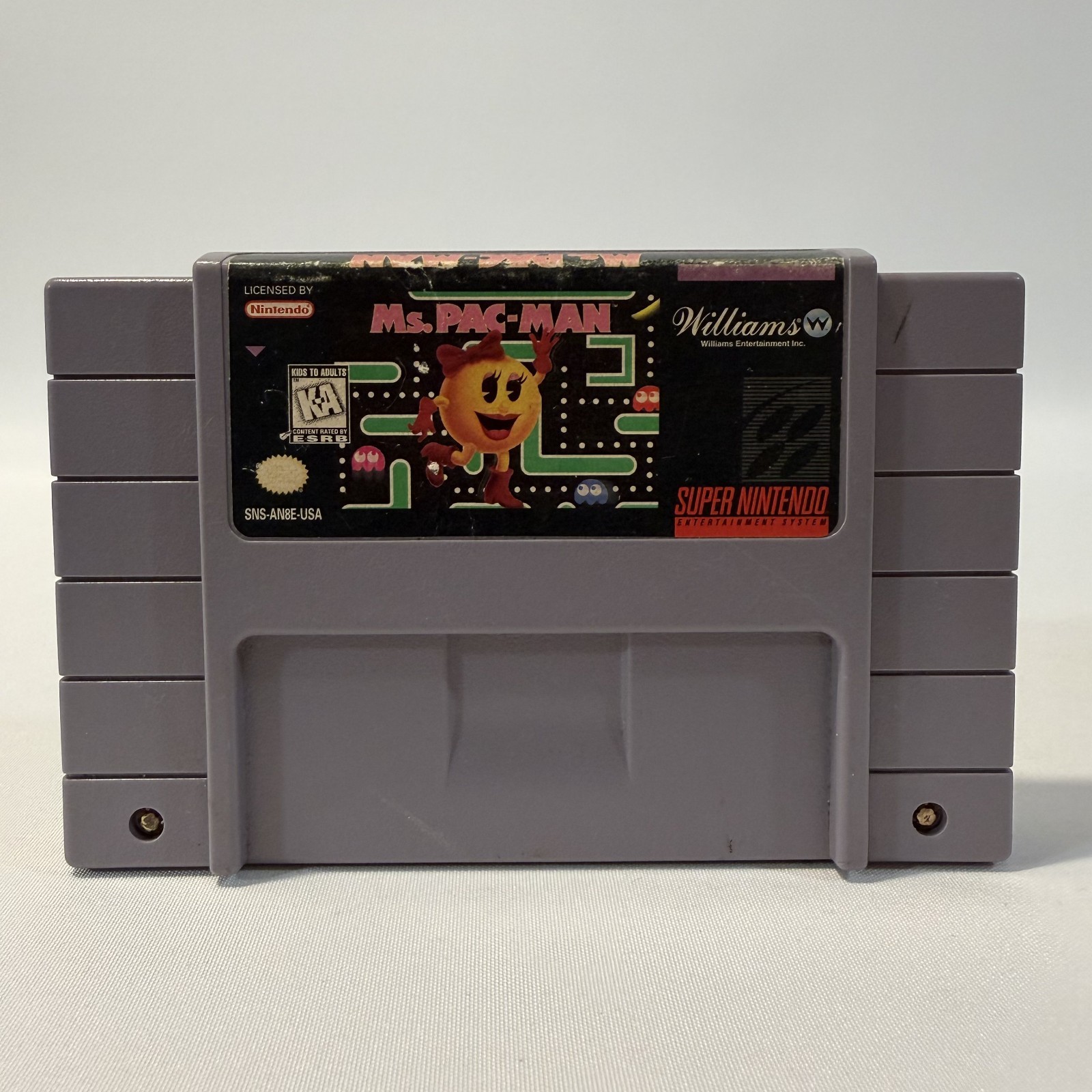 Ms. Pac-Man SNES Namco Arcade Maze Action Classic Video Game Cartridge Only