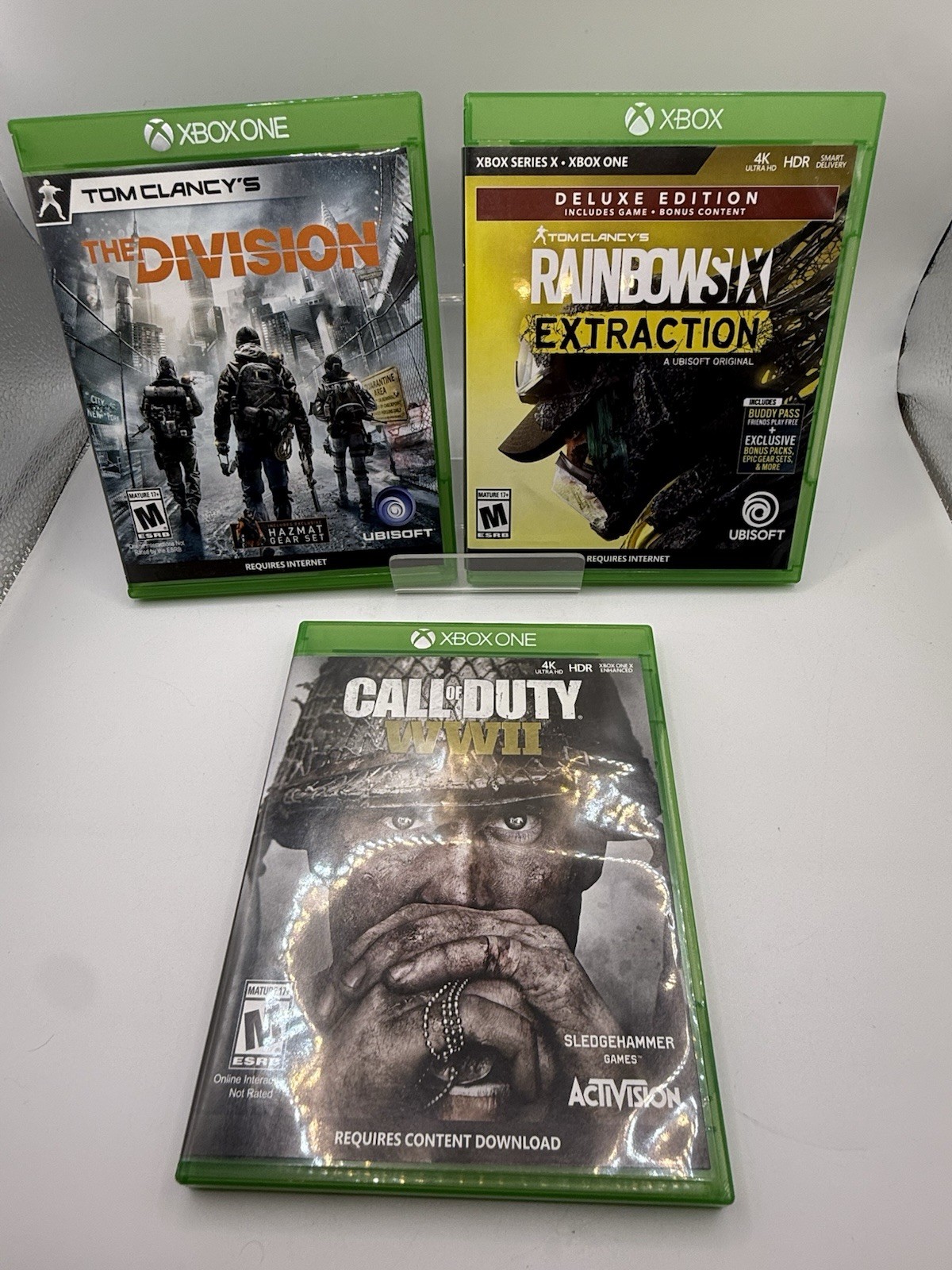 Xbox One Game Lot 3 Tom Clancy’s The Division Rainbow Six Extraction COD WWII