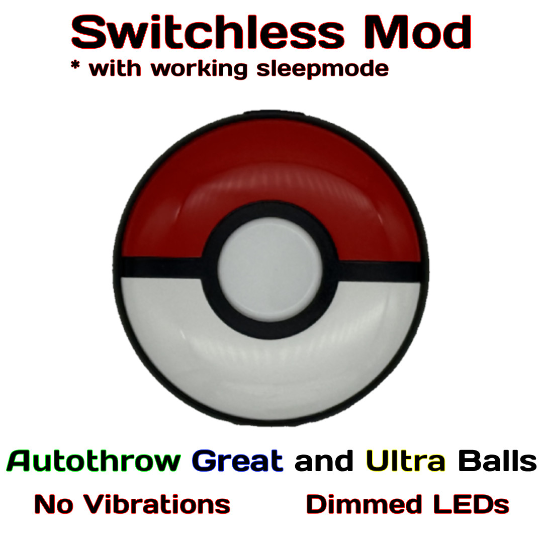 Pokemon Go Plus Plus modded – Switchless, No vibrations, Dimmed LEDs mod