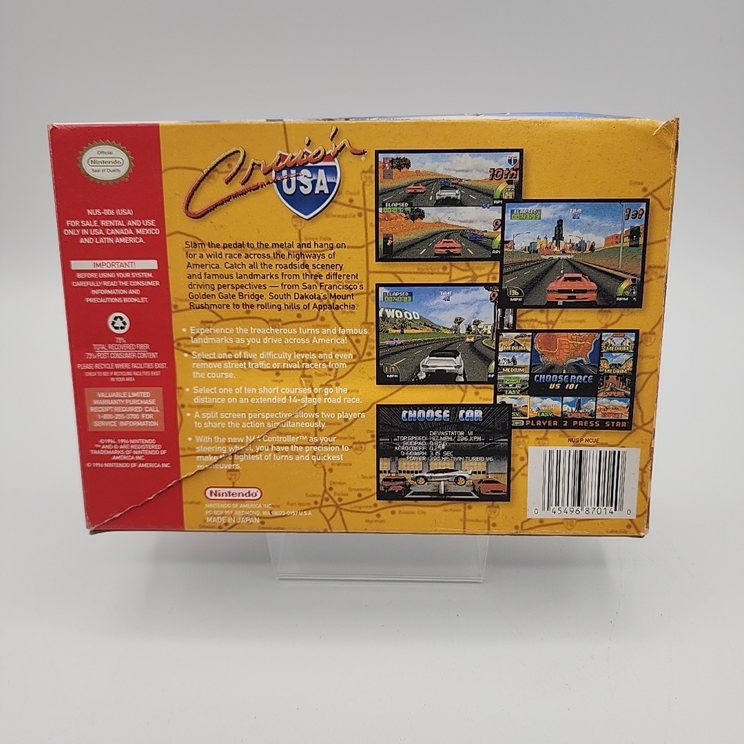 Cruis’n USA (Nintendo 64, 1996) Cruising N64 CIB complete with Box and Manual