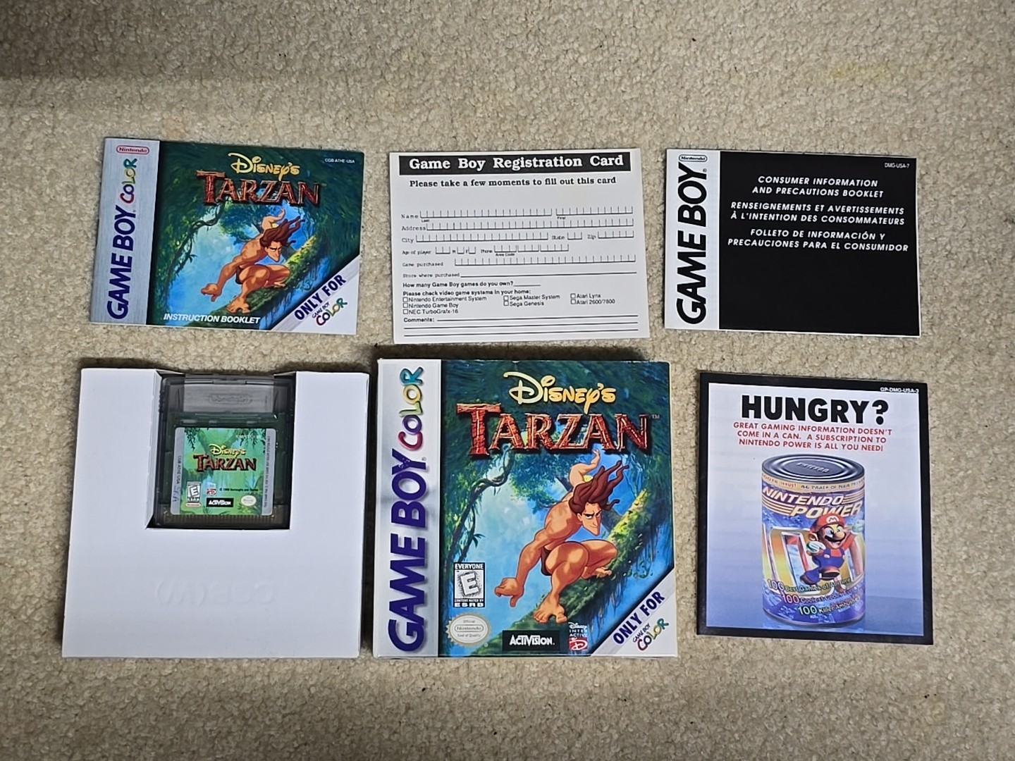 Disney’s Tarzan (Nintendo Game Boy Color, 1999) CIB