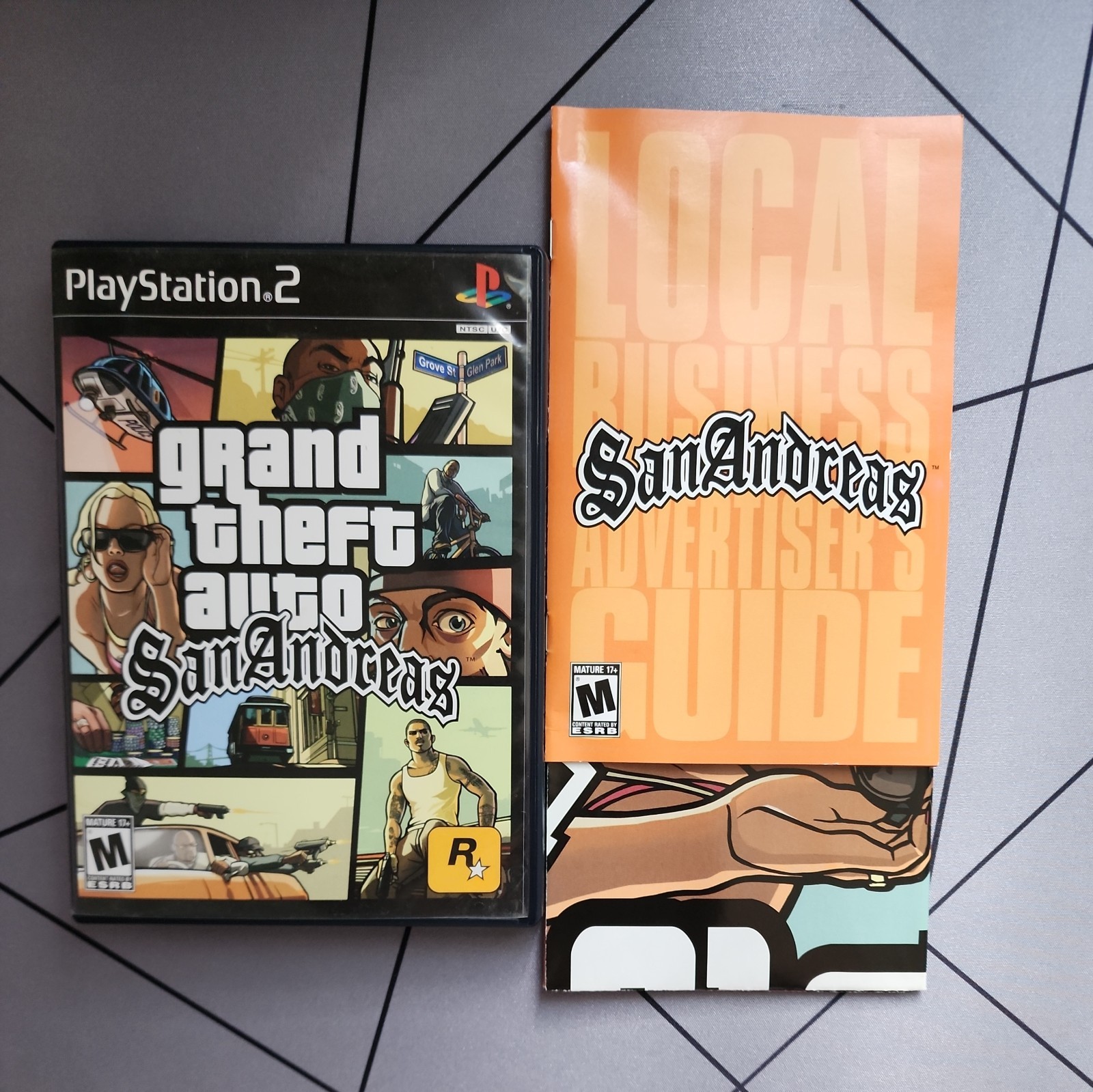 Grand Theft Auto San Andreas (Sony PlayStation 2) GTA PS2 First Print Complete