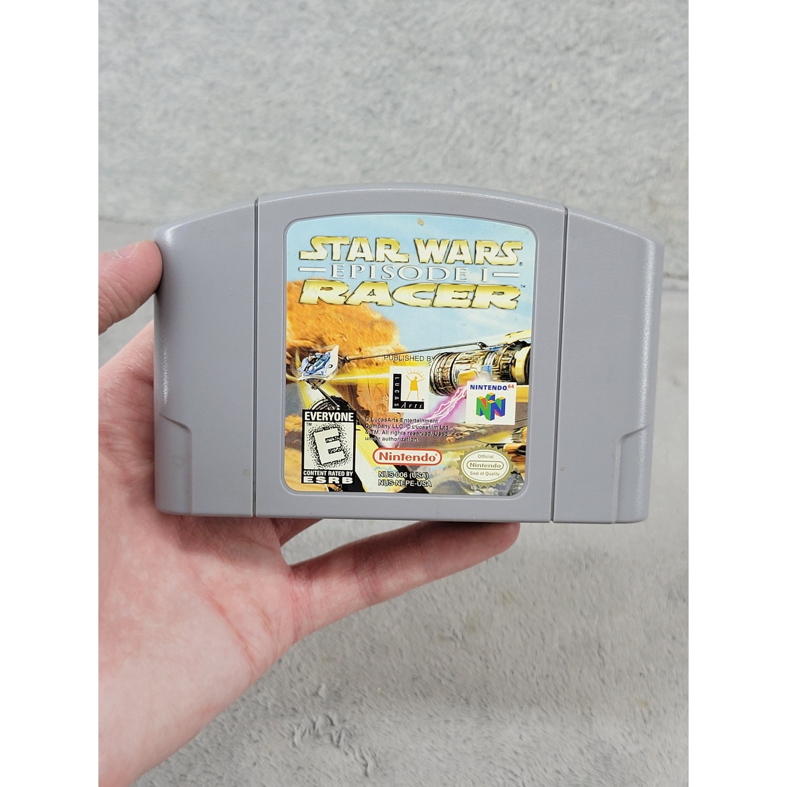 Star Wars Episode I Racer Nintendo 64 N64 Game Cartridge NUS-006 LucasArts 1999