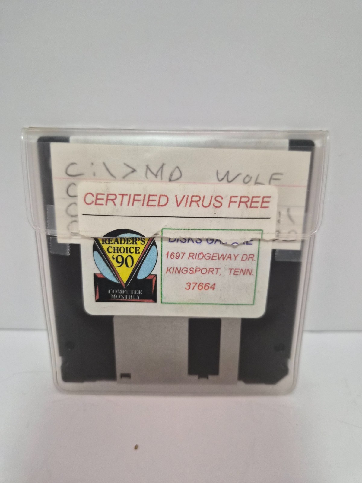 Wolfenstein 3-D Episode 1 PC 3.5 Floppy Disk Vintage id Software Tested
