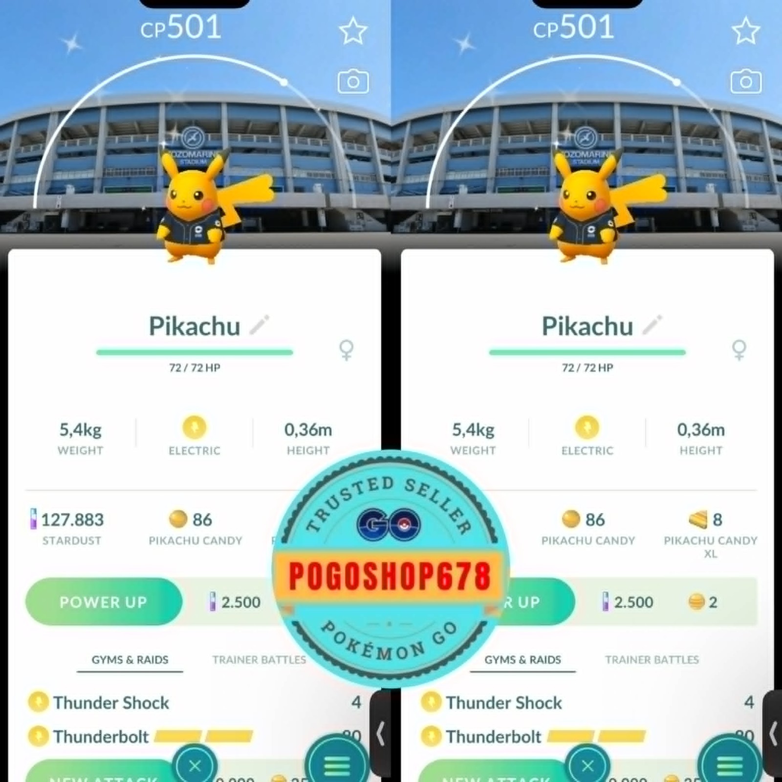 Pokémon Go – Shiny Pikachu Baseball shirf Equipo Chiba Lotte Marines Background✨