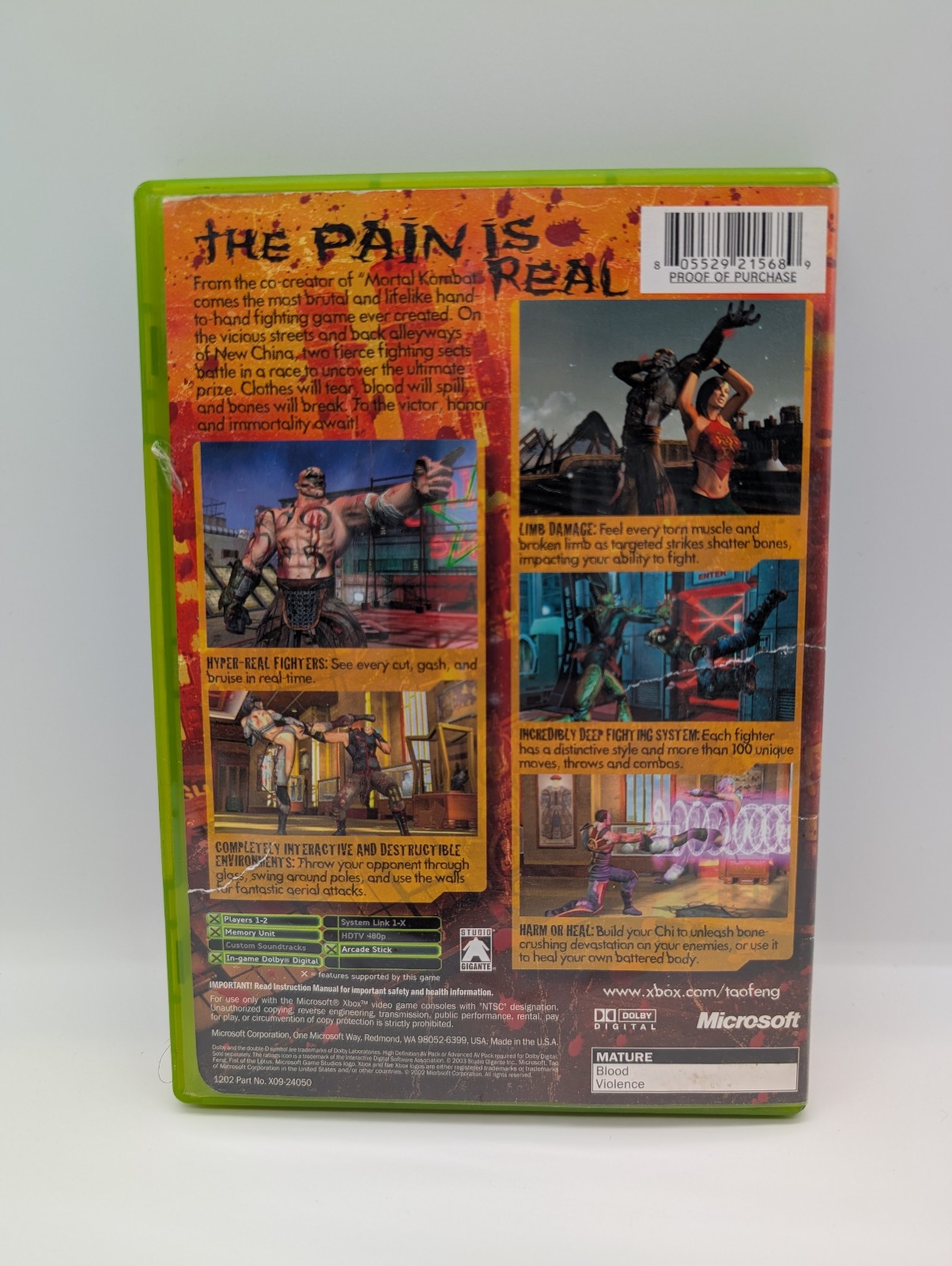 Tao Feng Fist Of The Lotus (Xbox) ACCEPTABLE, W/MANUAL, MAIL IT TOMORROW!