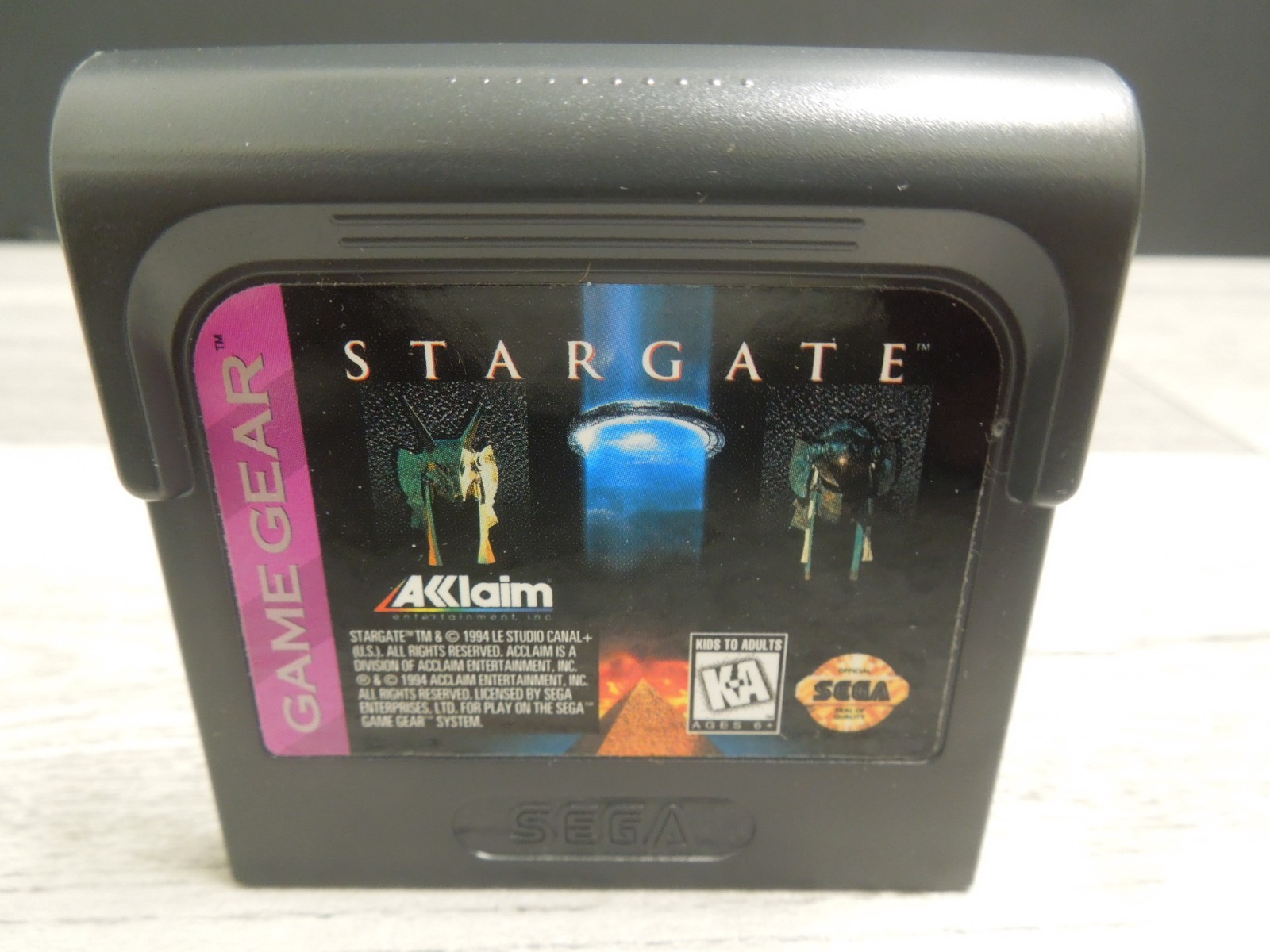 Authentic Stargate 1994 Sega Game Gear Video Game Cartridge