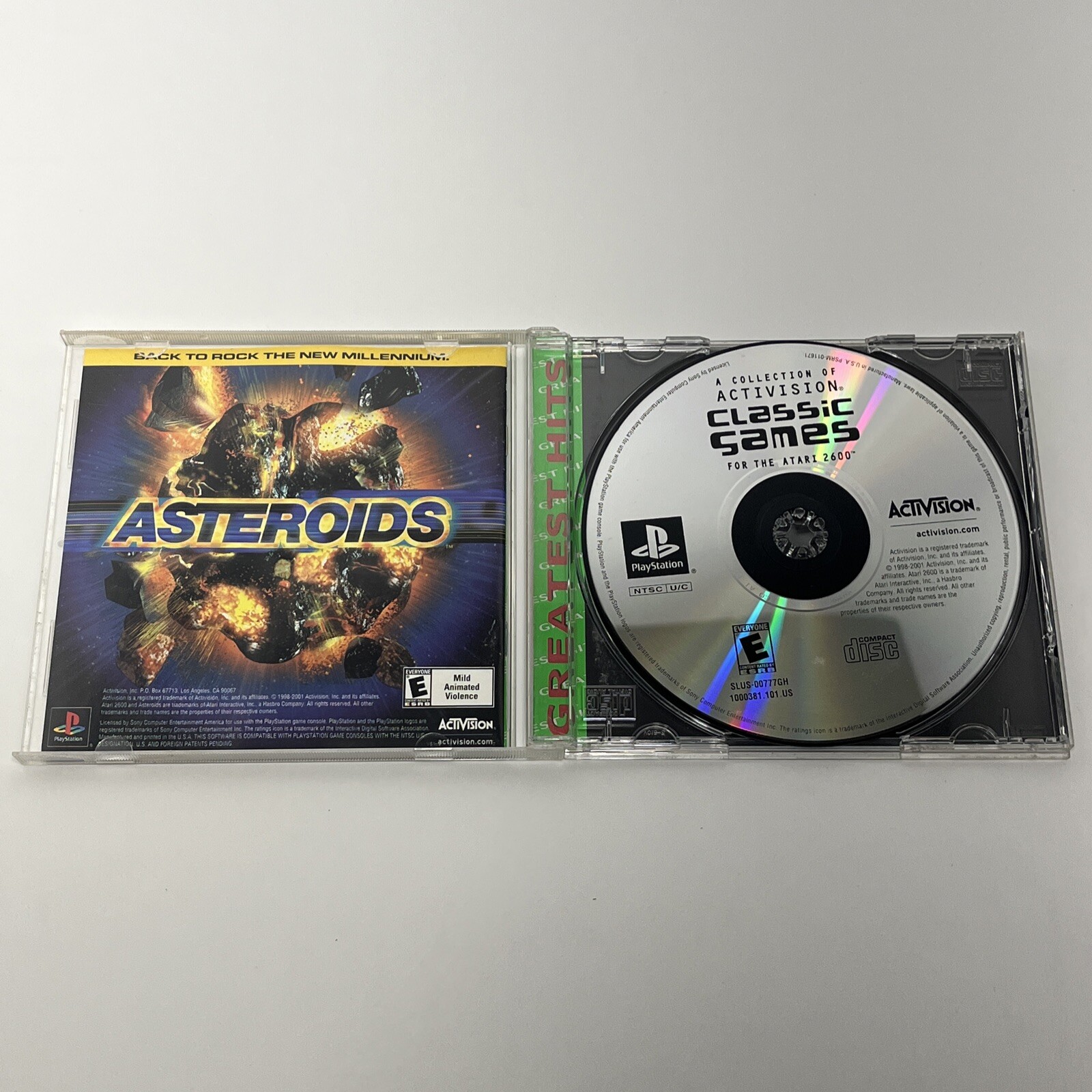 Activision Atari Classics (Sony PlayStation 1, 1998) PS1 Disk with Case + Manual