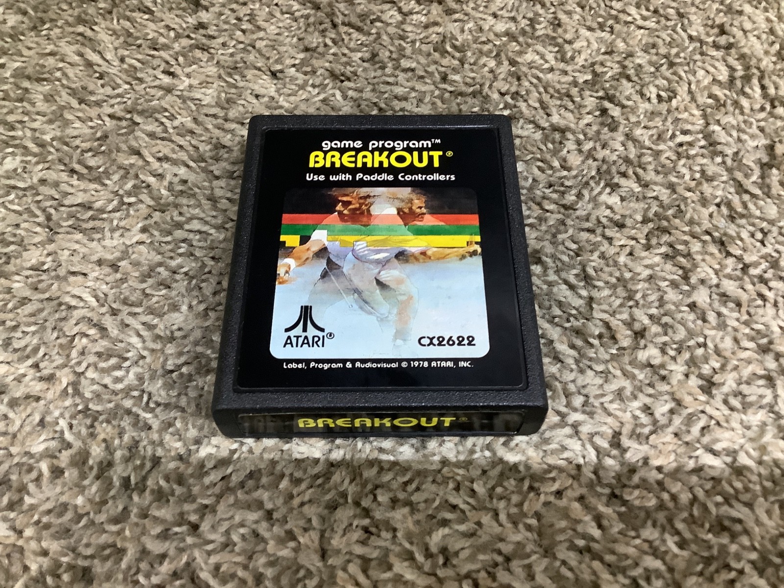 Vintage Atari 2600 Breakout CX2622 Game Program Cartridge 1978