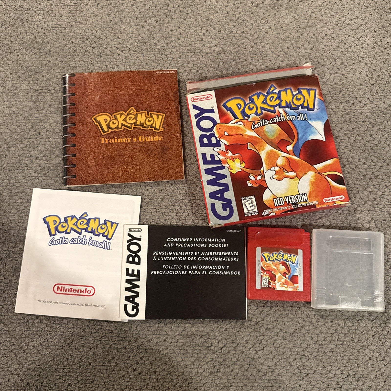Pokemon Red Version (Nintendo Game Boy) First Print CIB