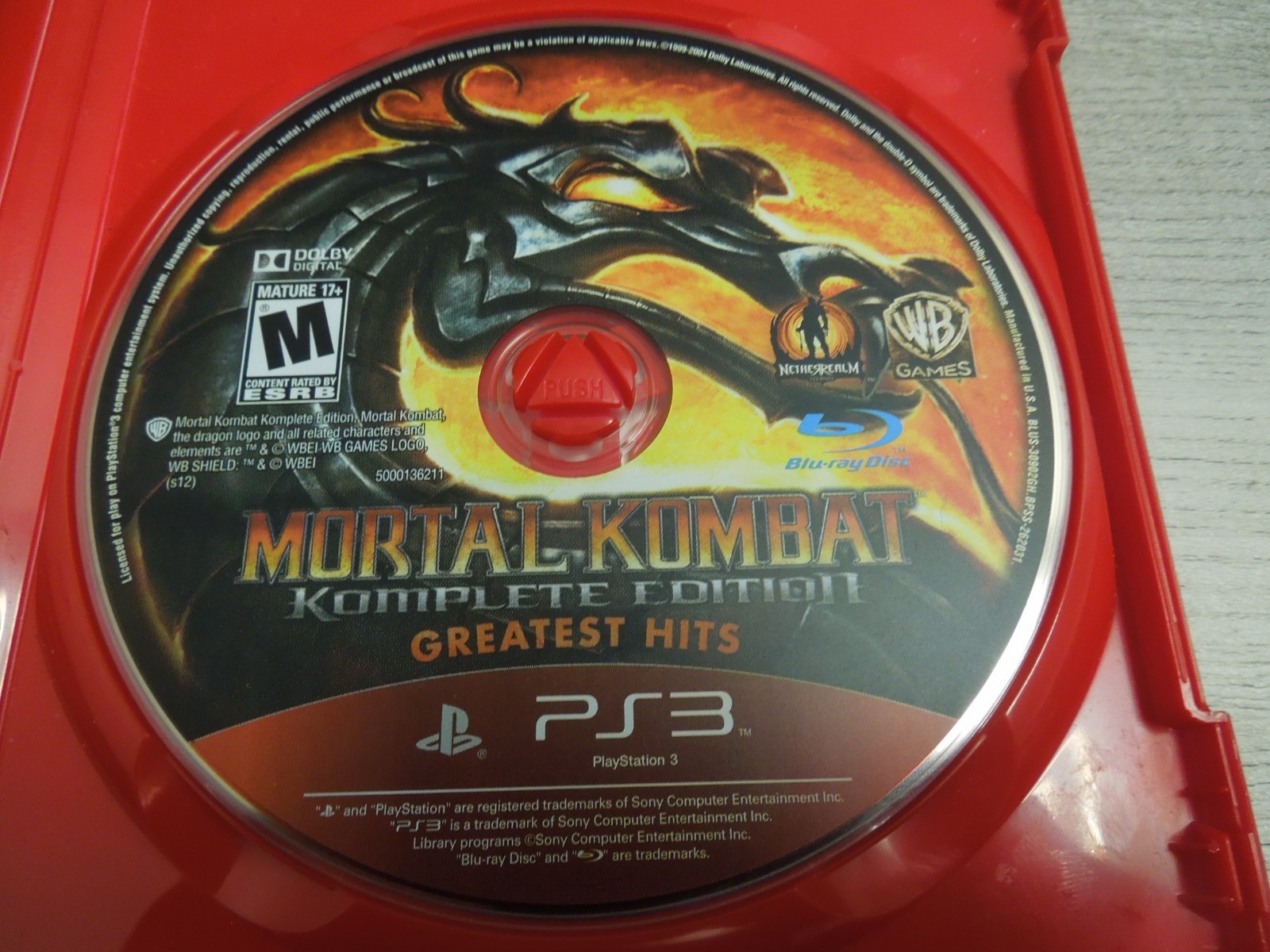 Mortal Kombat Komplete Edition Greatest Hits Sony Playstation 3 PS3 Video Game