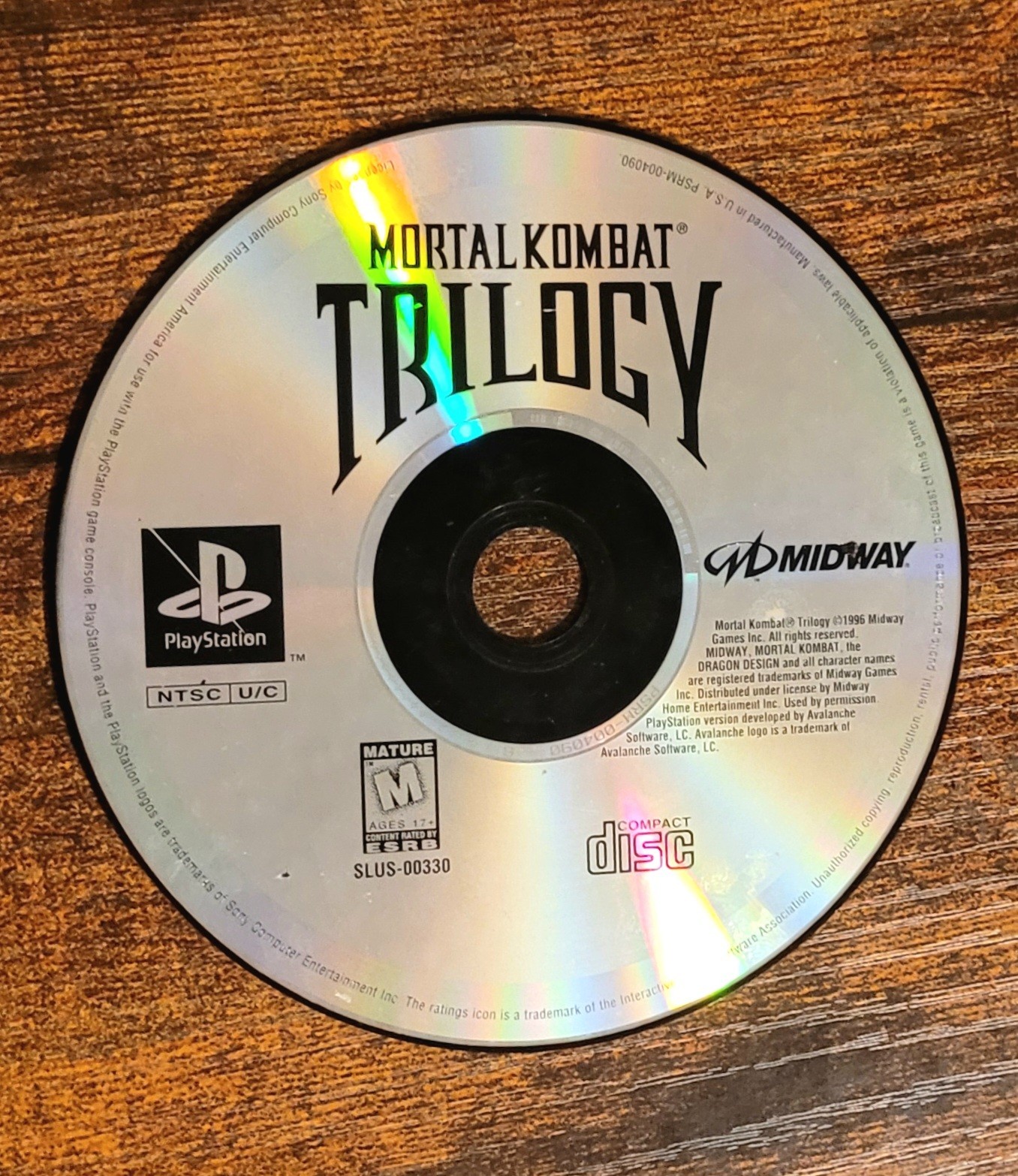 Mortal Kombat Trilogy Ps1 Disc Only