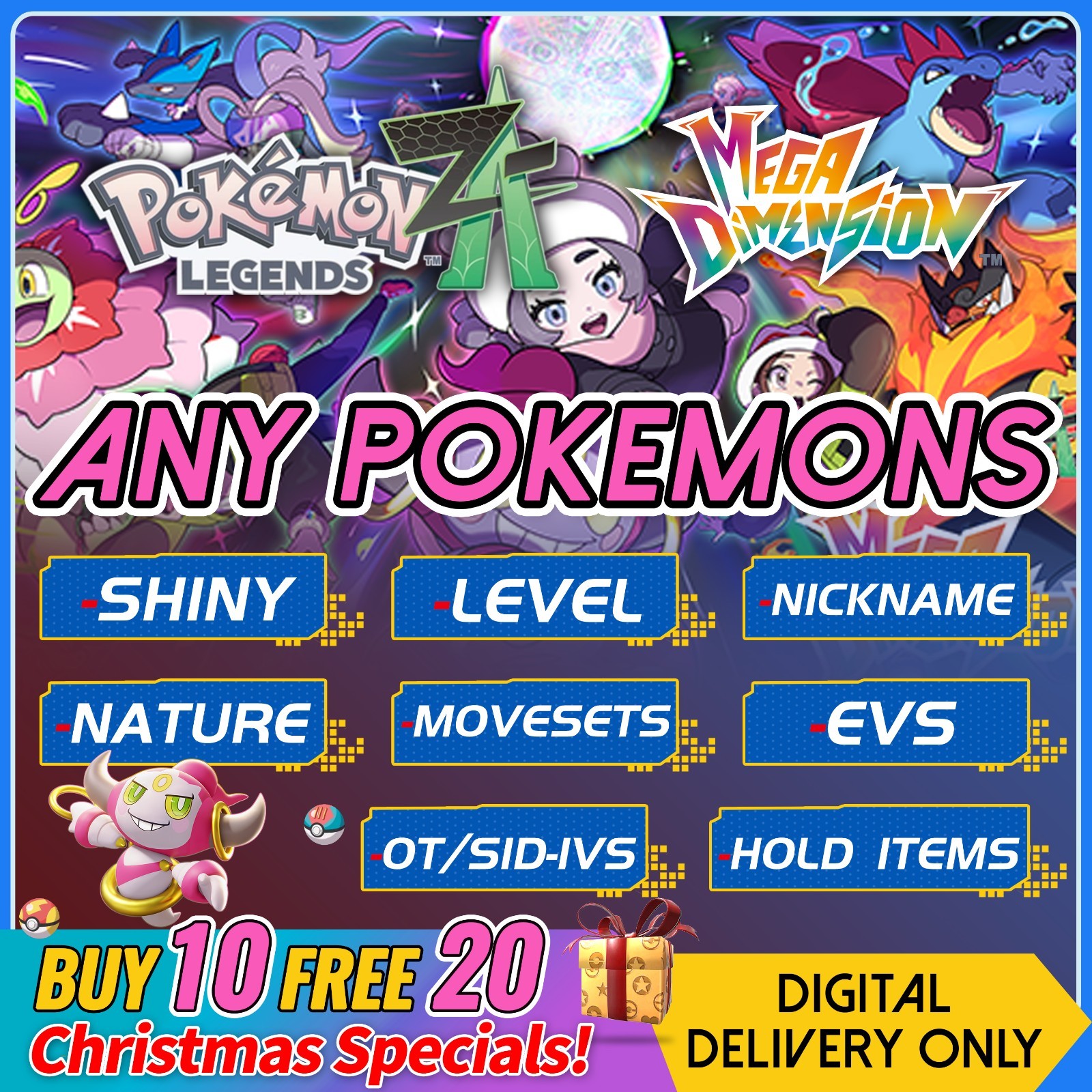 Custom Pokémon Legends ZA | 6 IV / Shiny / Your OT / ALPHA / BUY 10 FREE 20 !