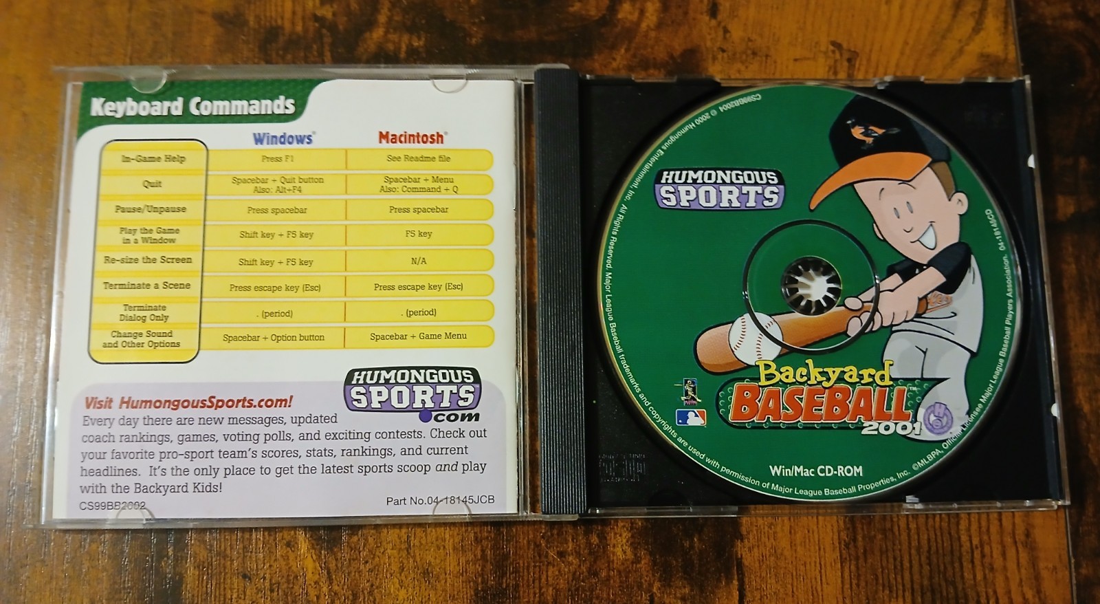 Backyard Baseball 2001 (PC CD-ROM, 2000) Windows 95/98 Mac MLB