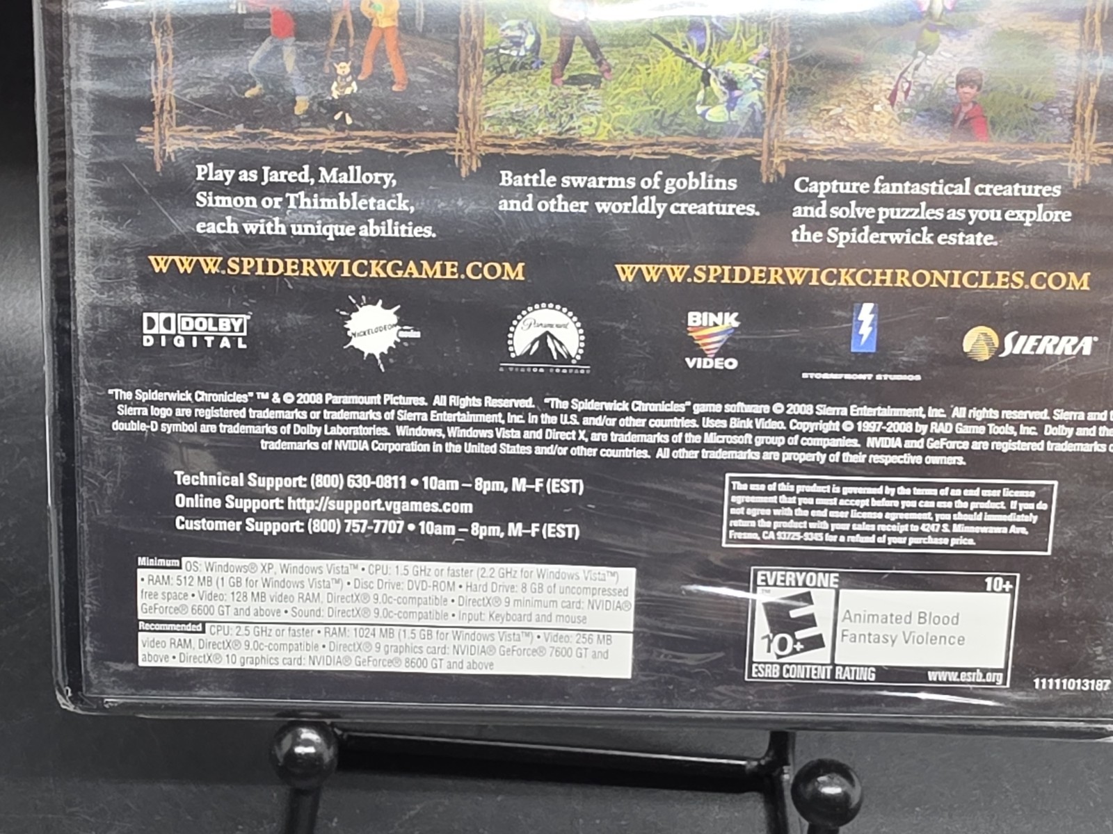 Nickelodeon Sierra The Spiderwick Chronicles PC DVD/Rom Game Window XP/Vista New