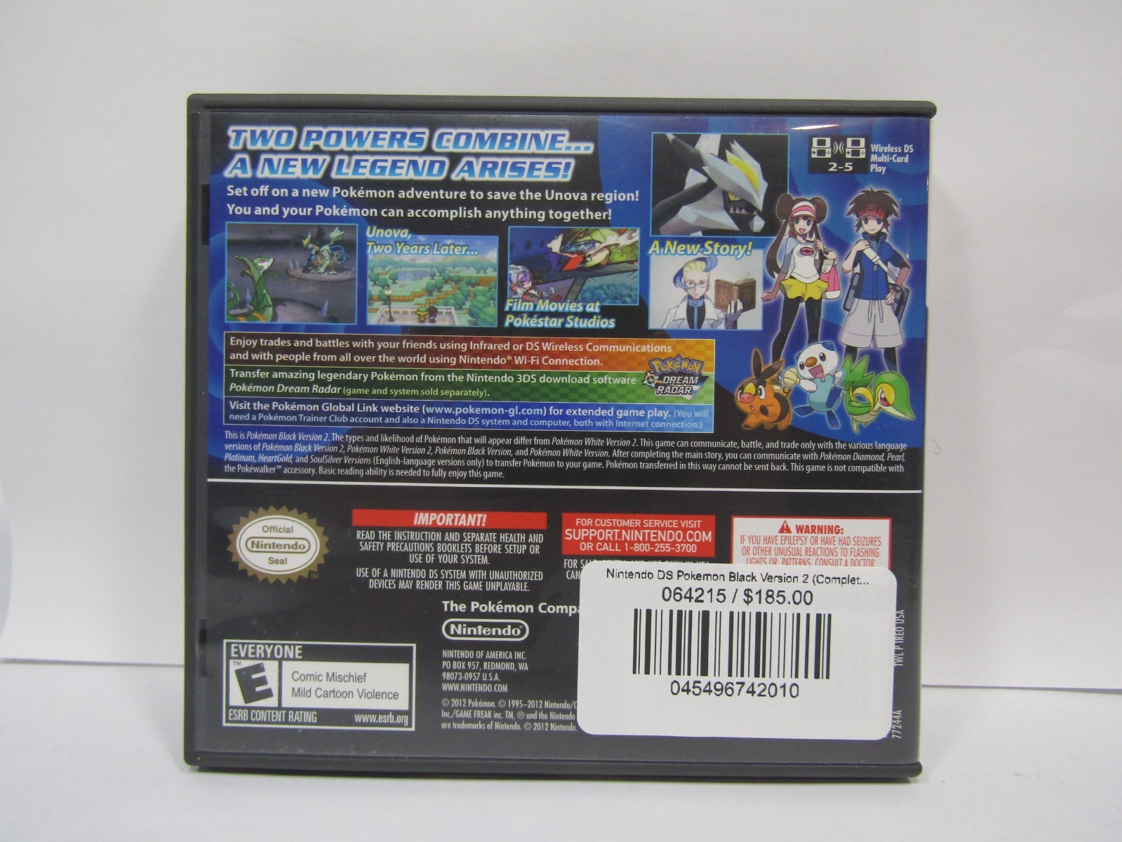 Nintendo DS Pokemon Black Version 2, Complete