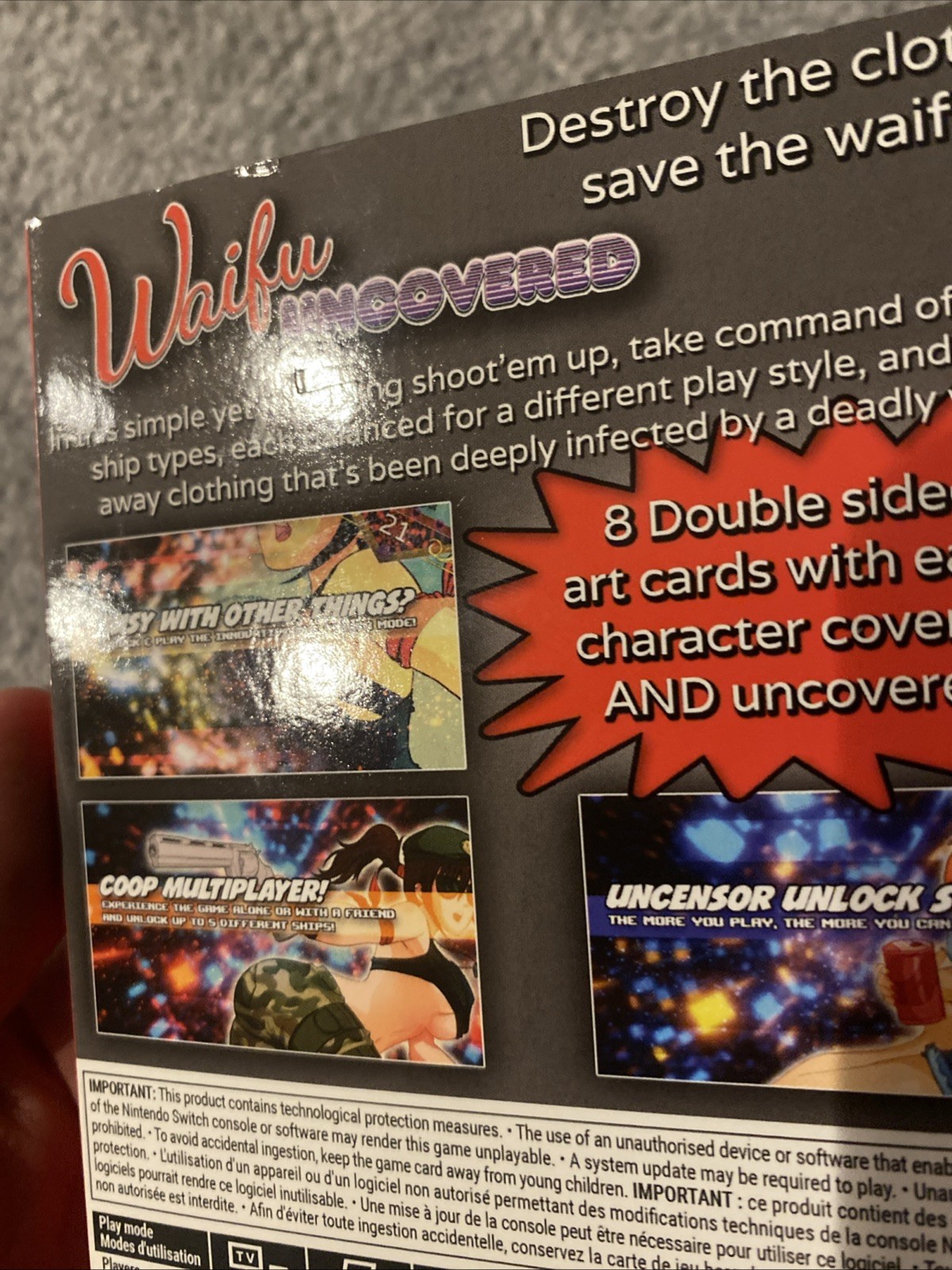 Waifu Uncovered – PAL Nintendo Switch – Complete With Cards