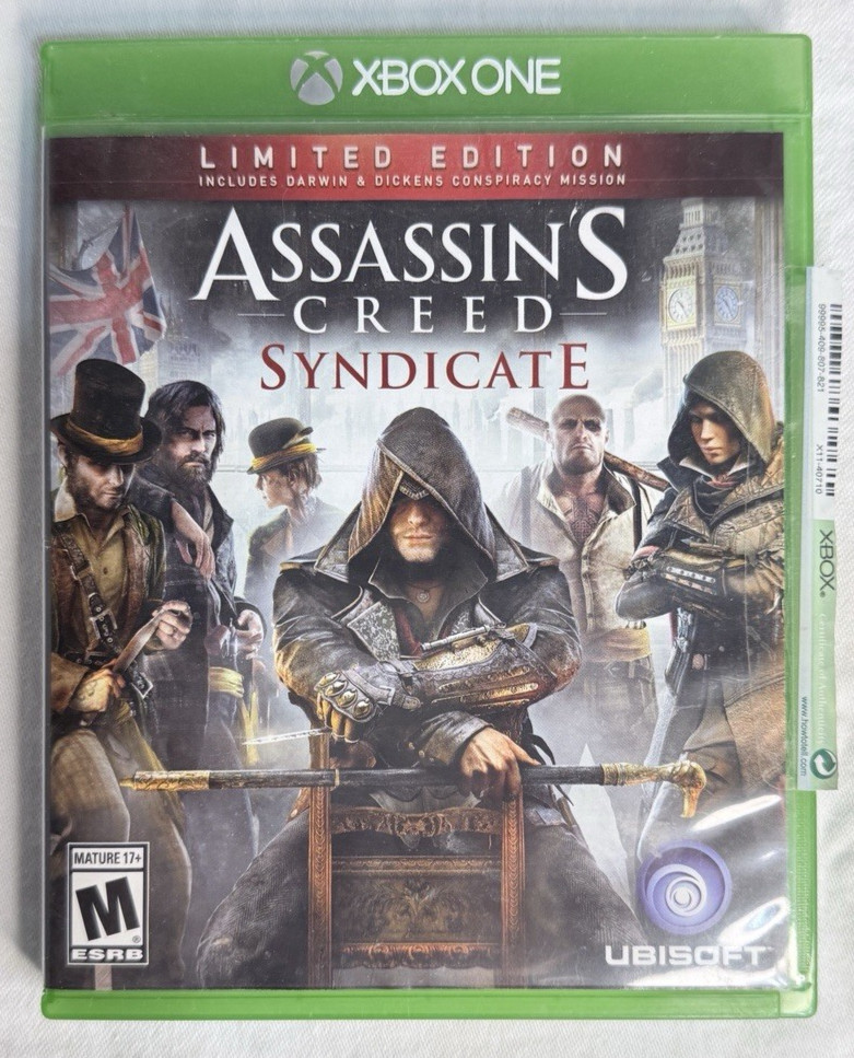 Assassin’s Creed: Syndicate (Microsoft Xbox One, 2015) Limited Edition Excellent