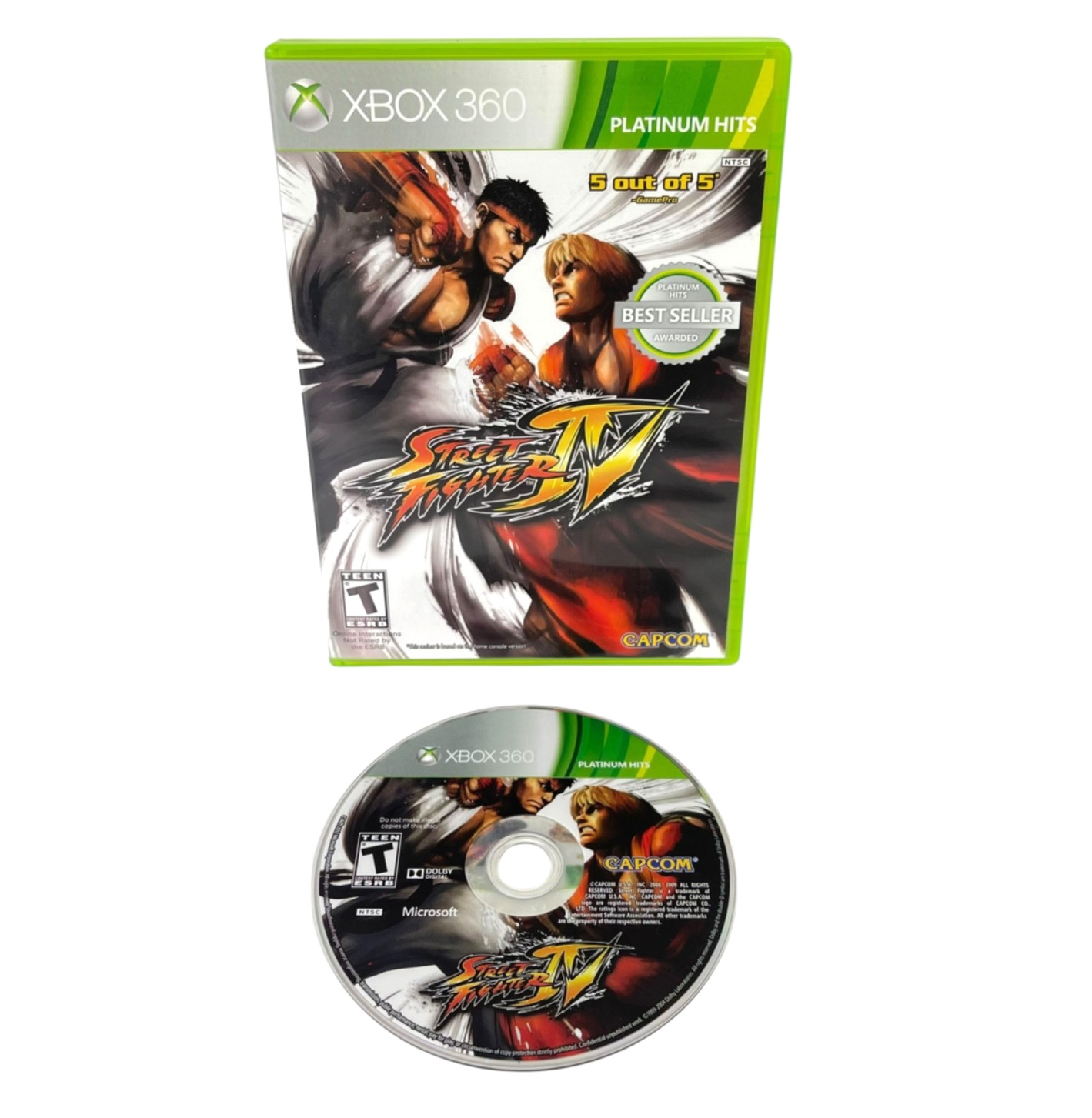 Street Fighter IV Platinum Hits Xbox 360 2009 Tested and Working Video Game