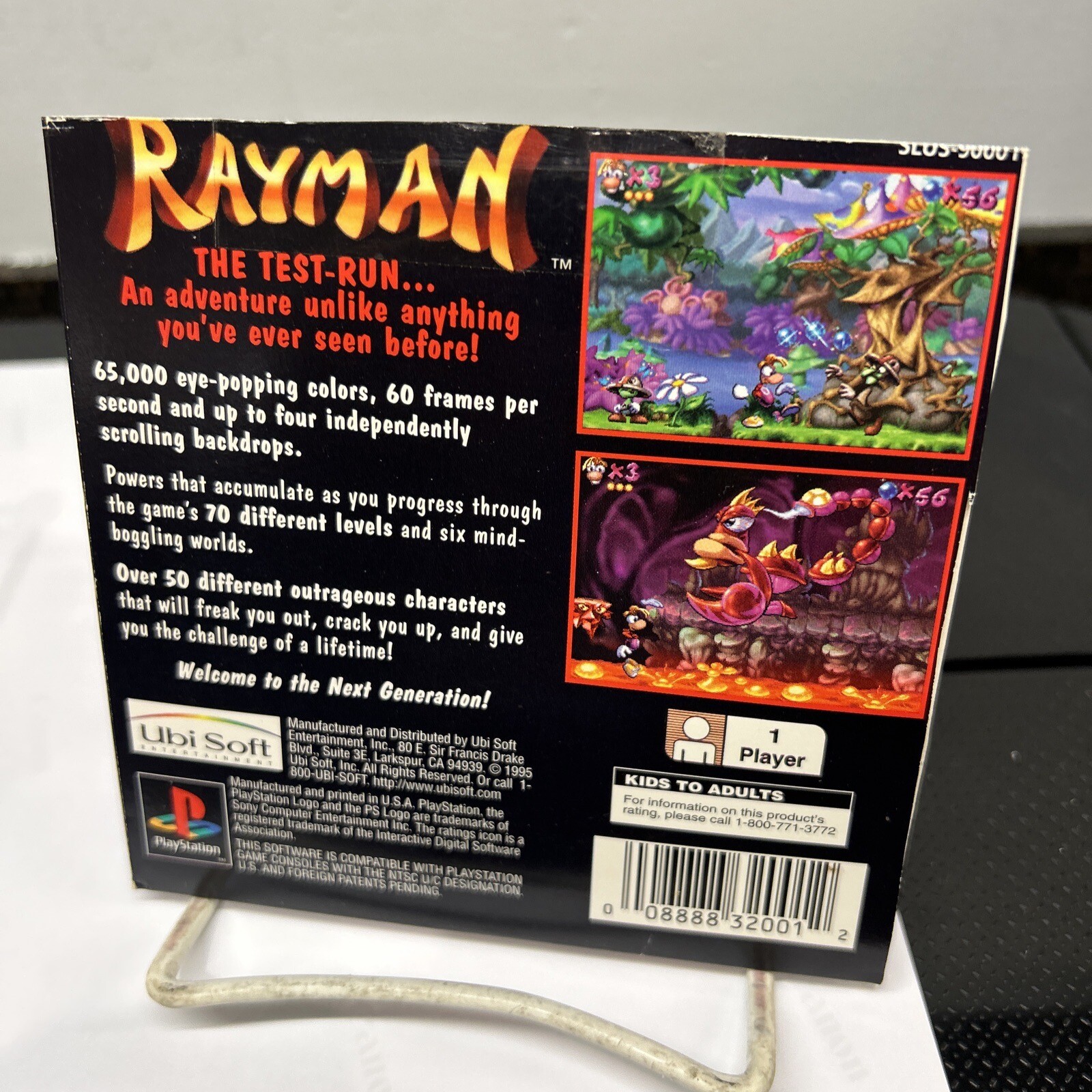 Playstation PS1 Rayman Playable Game Preview Demo Disc + Ubisoft Check WOW RARE!