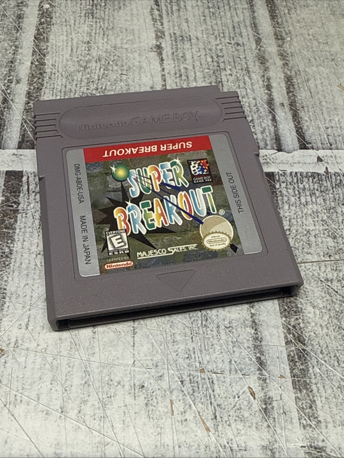 Super Breakout (Nintendo Game Boy, RARE Grey Cart DMG Release) GB Tested!