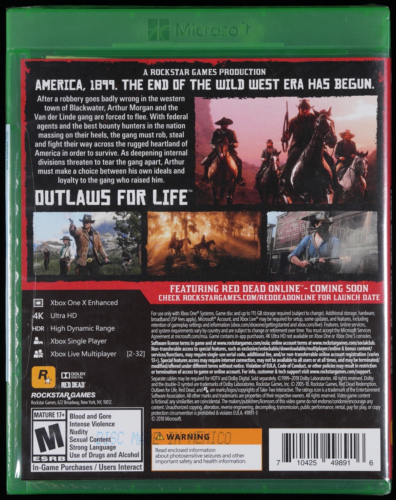 Red Dead Redemption 2 (Xbox One) PSA 9.8 A+ Graded 1st Print