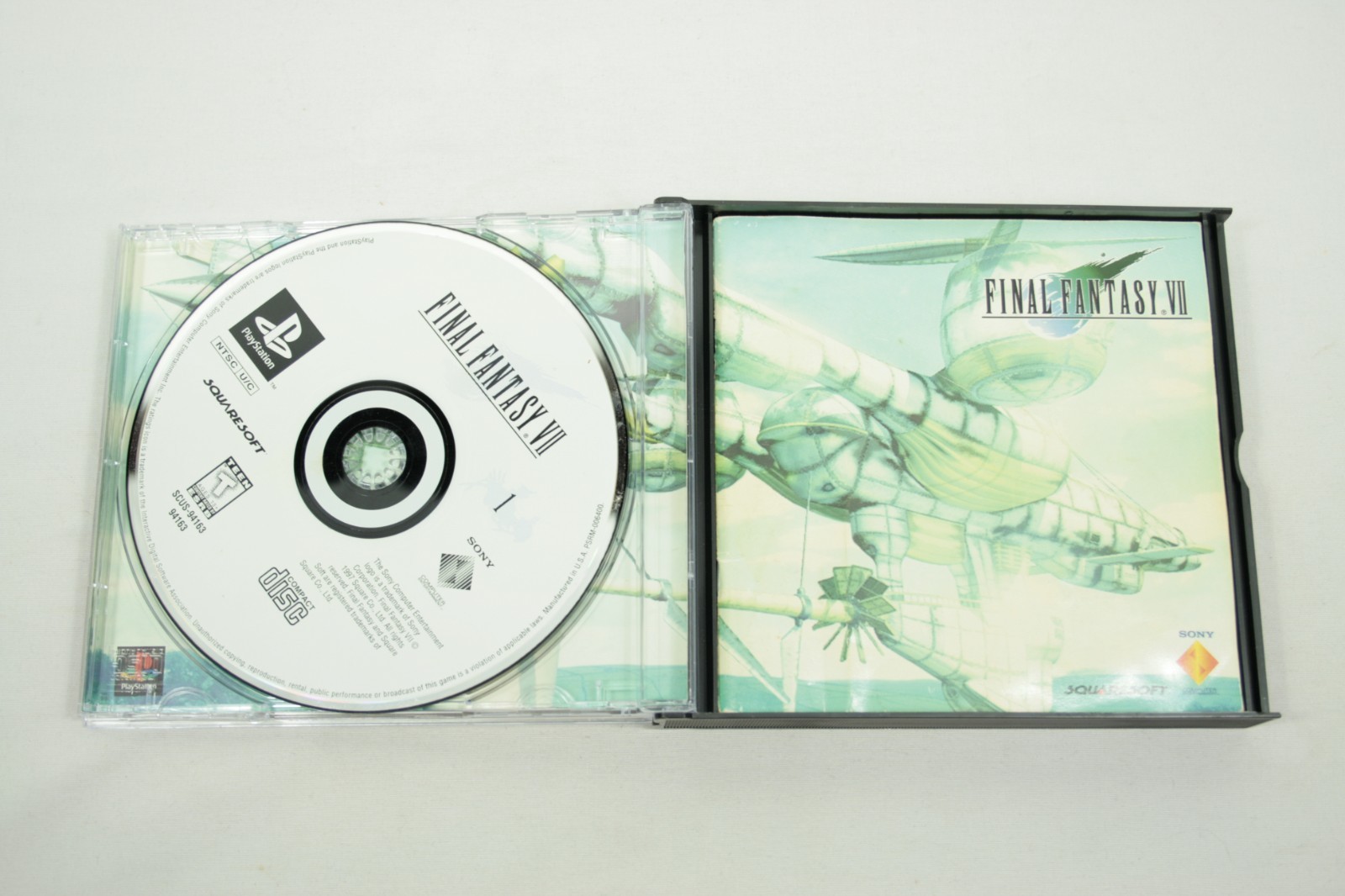 Final Fantasy 7 VII PS1 CIB Black Label Sony PlayStation 1 1997 Complete Manual
