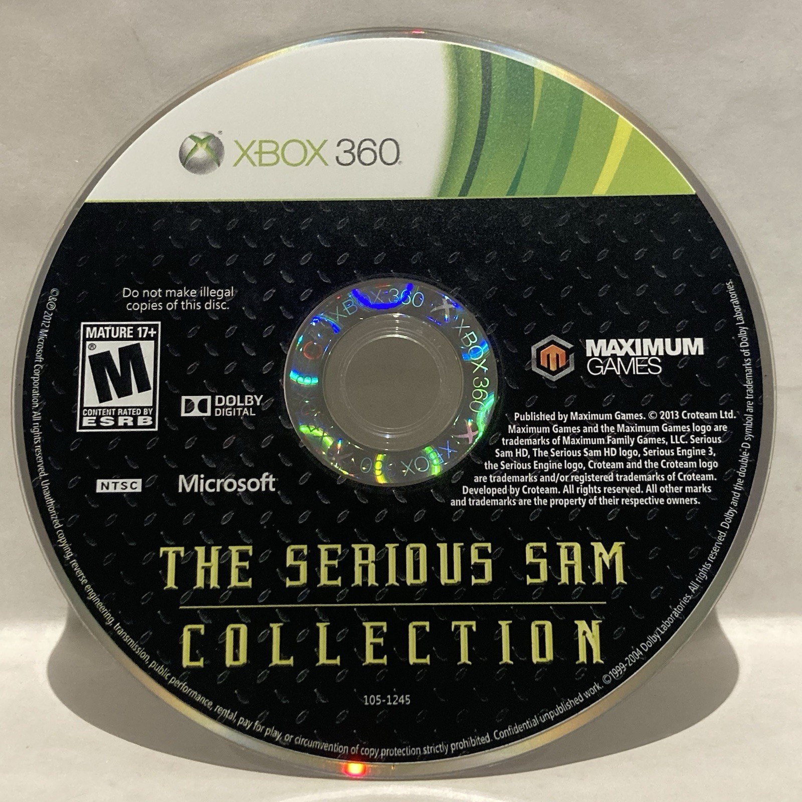 The Serious Sam Collection (Xbox 360, 2013) Disc Only – Good Condition Tested