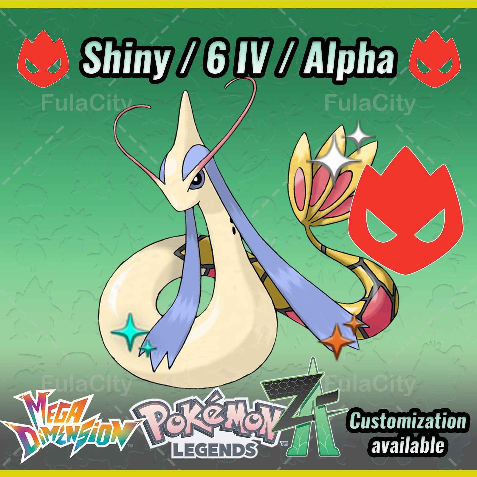 Milotic ❗❗❗ Alpha Shiny ❗❗❗ Pokemon Legends ZA ⚫ 6 IV 🟢 @ Any item