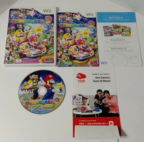 Mario Party 9 Nintendo Wii – CIB Complete w/ Inserts – MINT – Tested