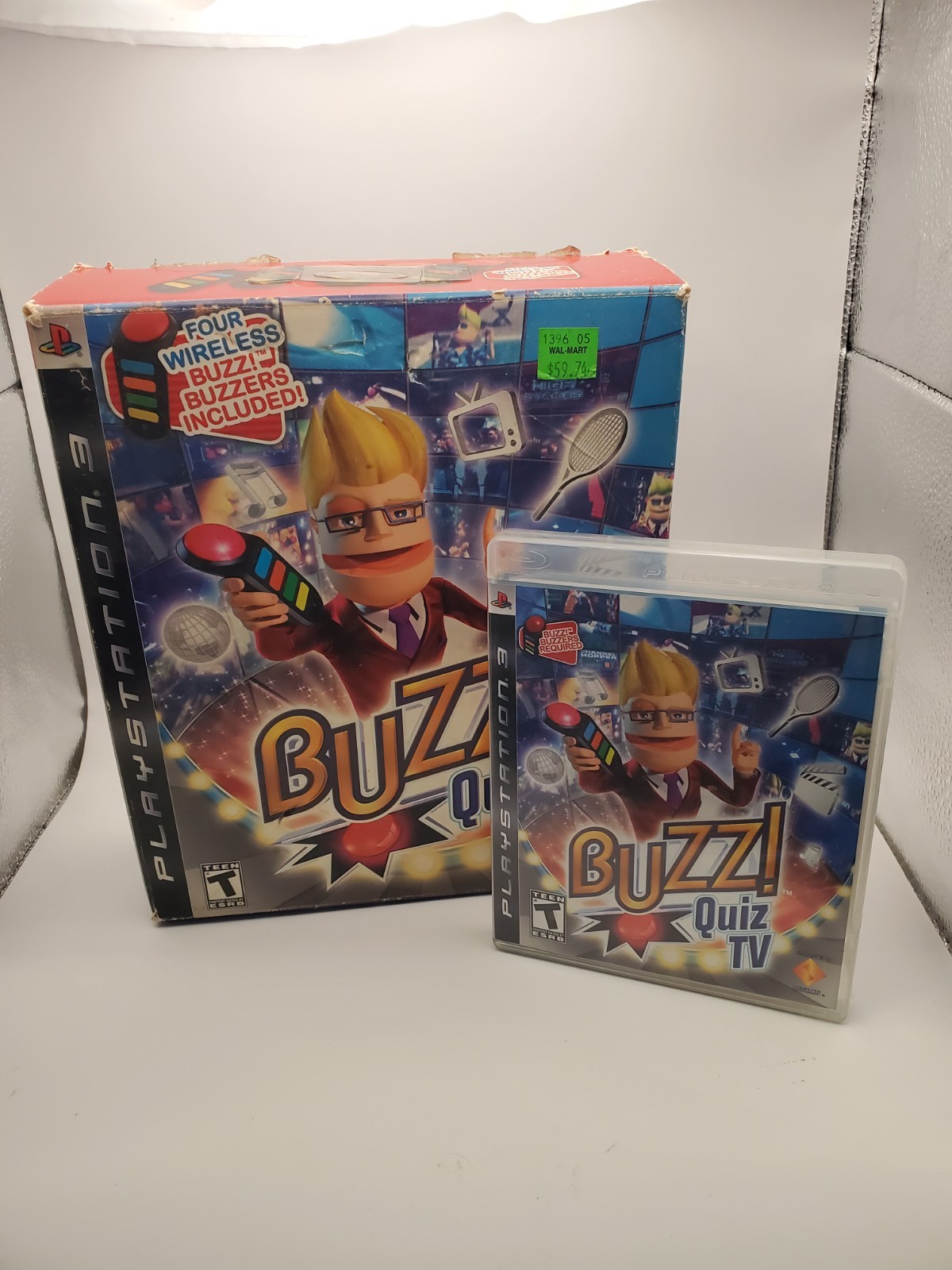 Buzz Quiz TV (Sony PlayStation 3, 2008, Four Controller Bundle)