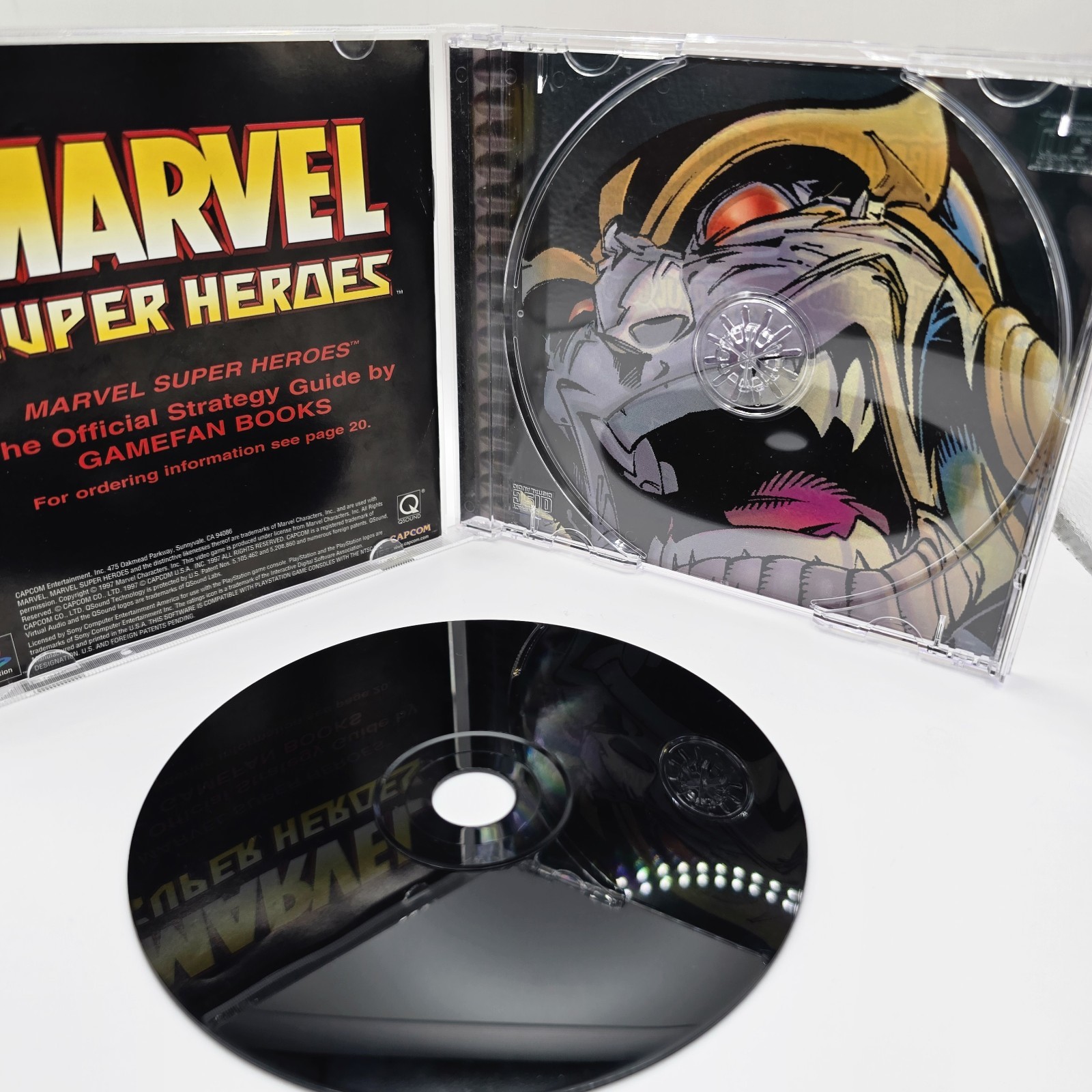 Marvel Super Heroes PS1 (Sony PlayStation 1, 1997) CIB COMPLETE & TESTED!⭐️⭐️⭐️