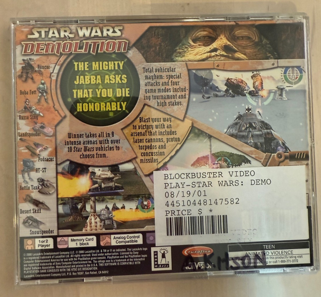 Star Wars: Demolition (Sony PlayStation 1, 2000)
