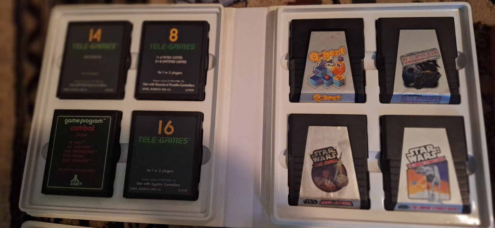 Atari 2600 collection, VERY NICE, top best games,46 carts, 6 cases + manuals