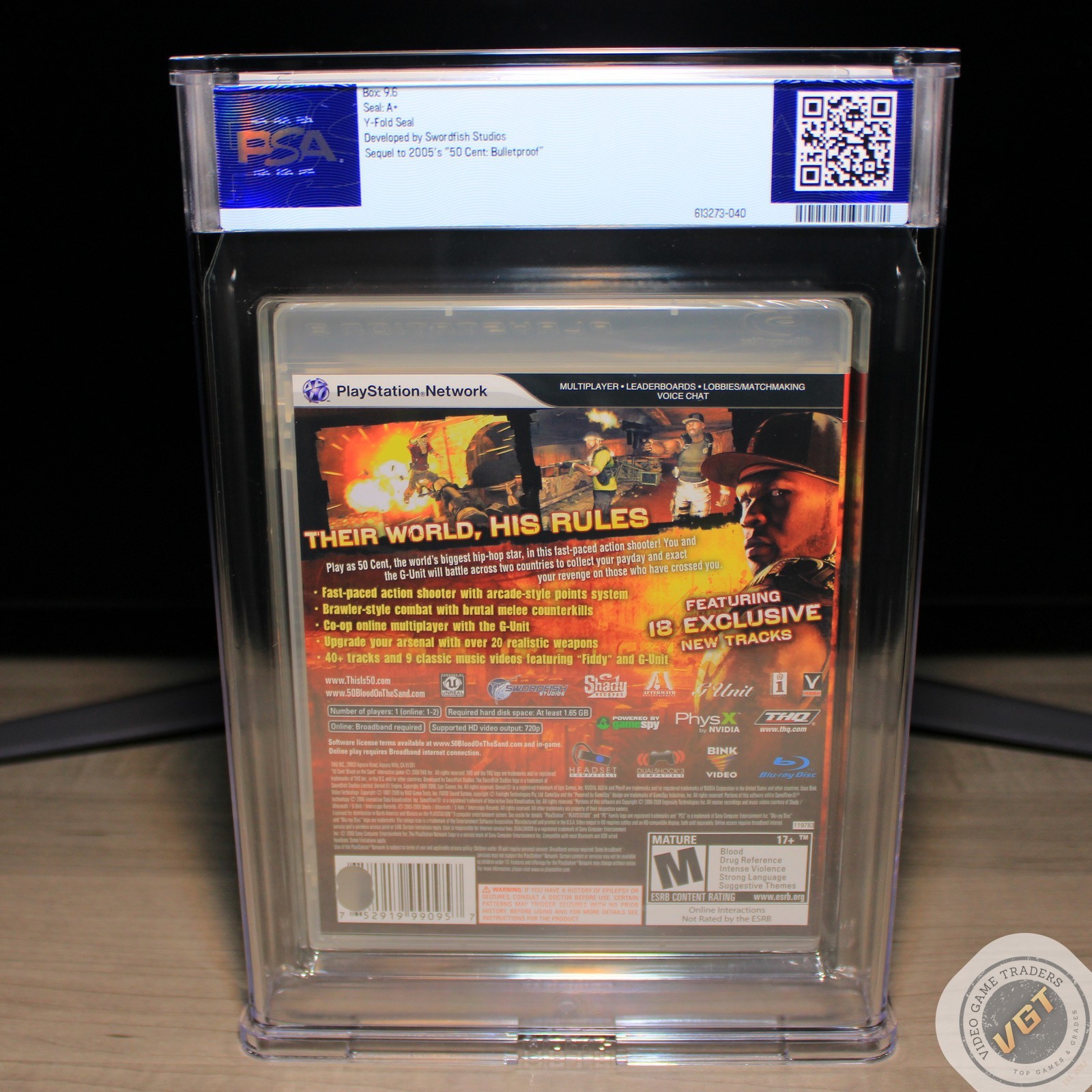 PSA 9.6 A+ – 50 Cent: Blood on the Sand [UPC Punch] PlayStation 3, PS3 2009 NEW!