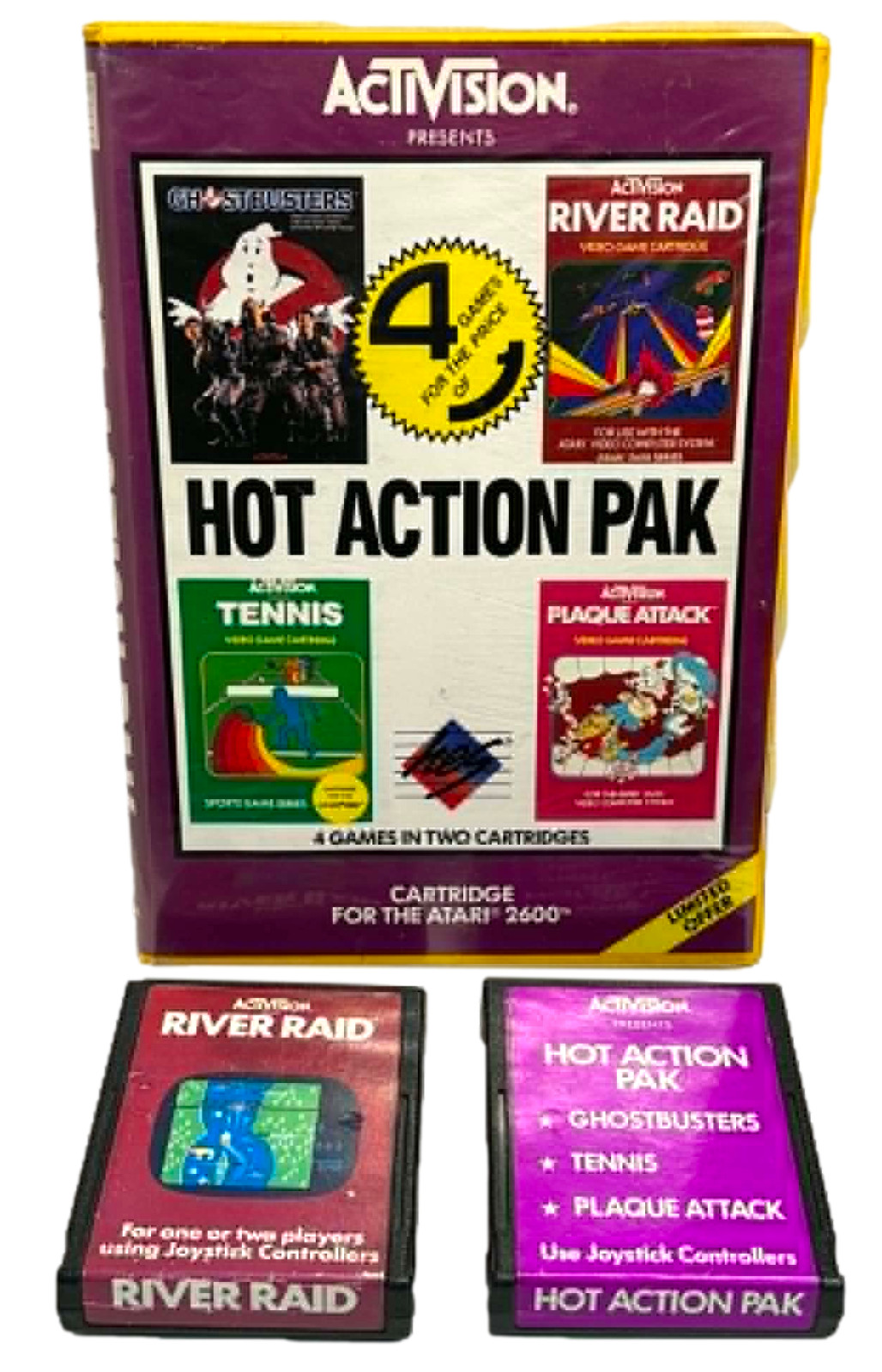 Hot Action Pak Atari 2600 *Complete* HES #3