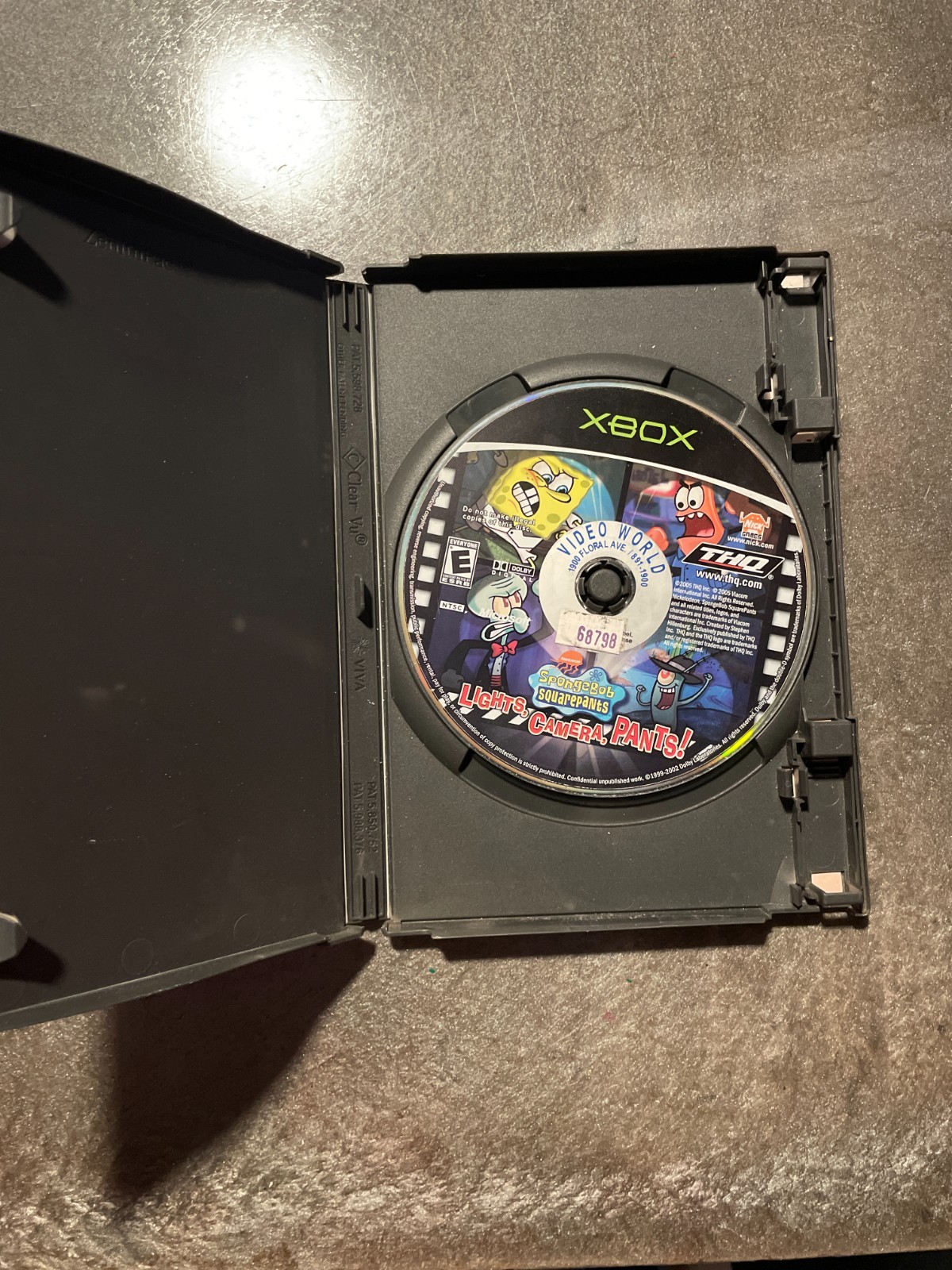 TESTED WORKING SpongeBob Lights, Camera, Pants (Microsoft Xbox, 2005) no manual