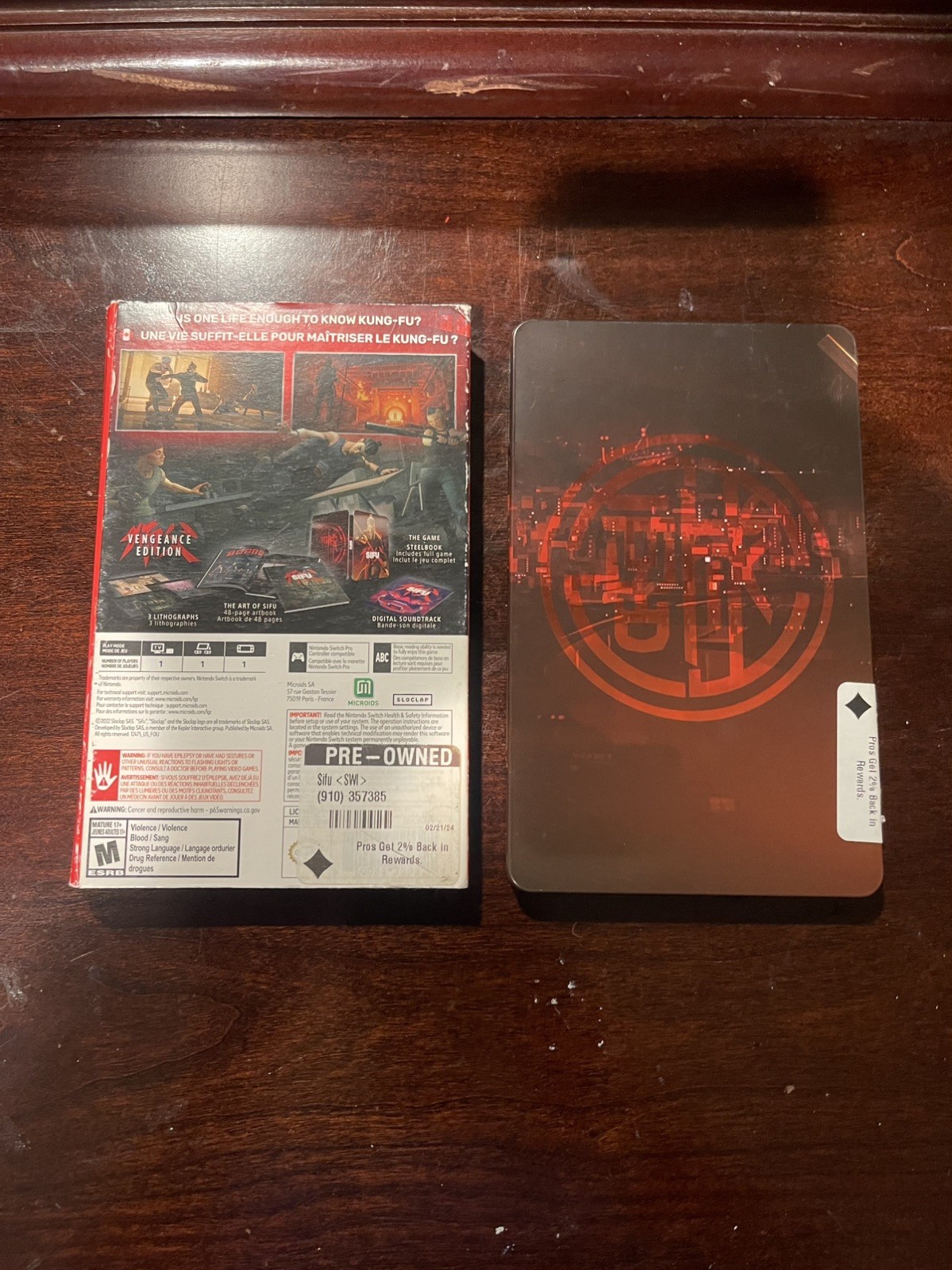 Sifu Vengeance Edition Nintendo Switch Steelbook Tested