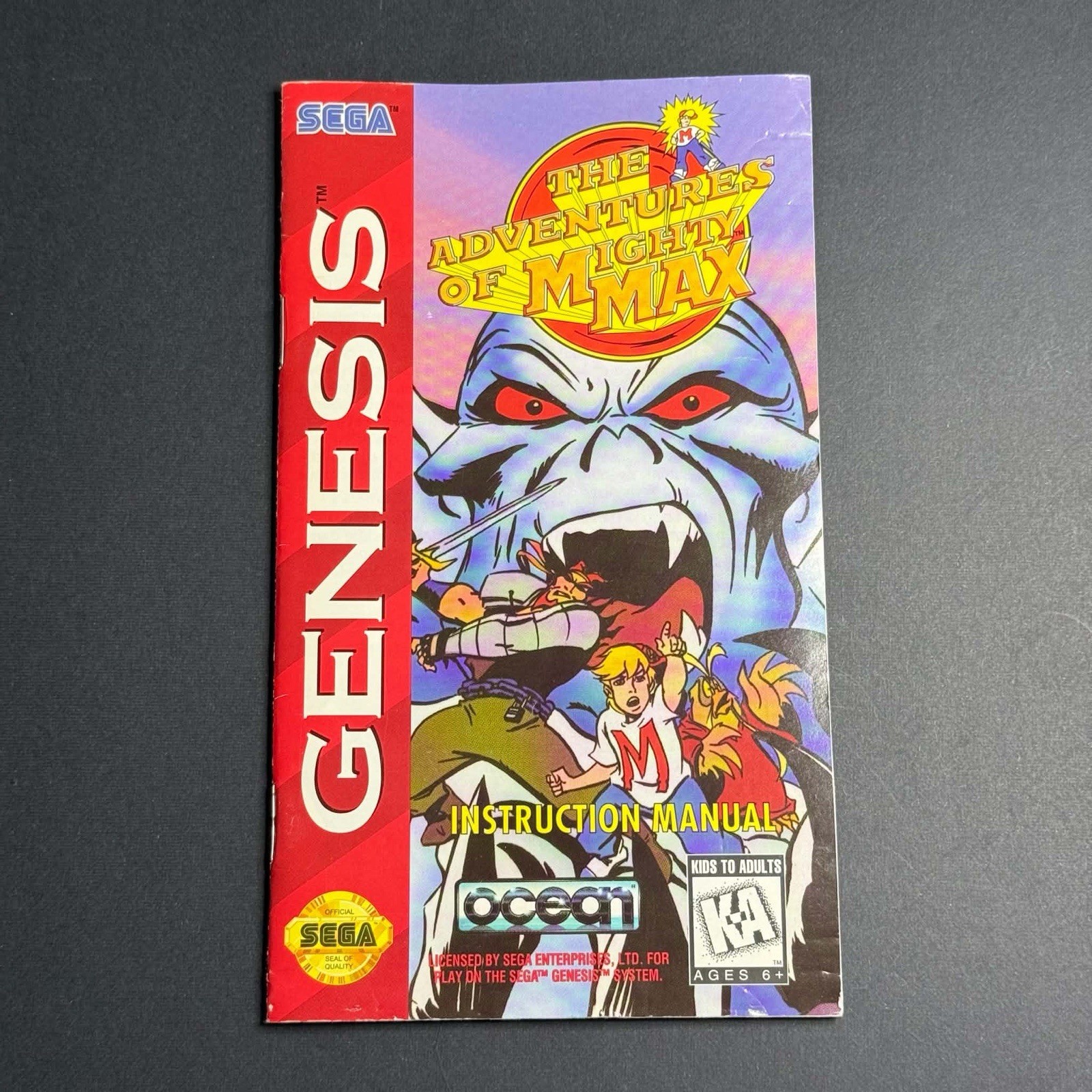 Ocean Mighty Max Action & Adventure (Sega Genesis, 1993) CIB Complete