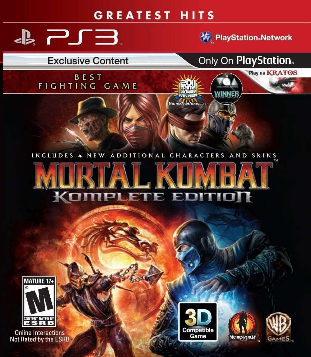 Mortal Kombat Komplete Edition Sony PlayStation 3 – CIB w/ MANUAL – *TESTED*