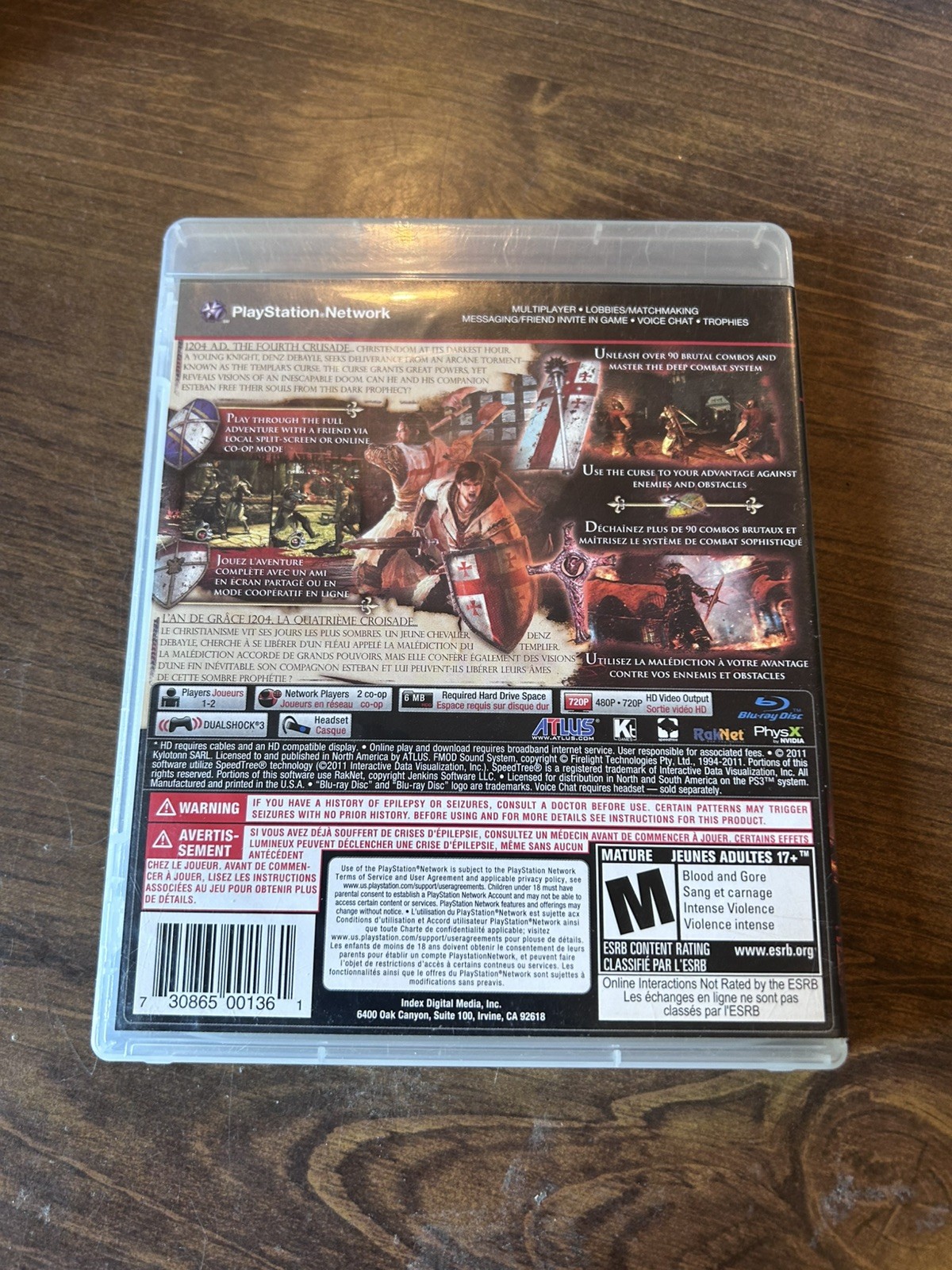 The Cursed Crusade (Sony PlayStation 3, 2011) CiB Tested & Working!