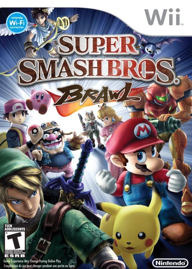 Super Smash Bros. Brawl (Nintendo Wii, 2008) Complete Disc Good 1 Year Guarantee