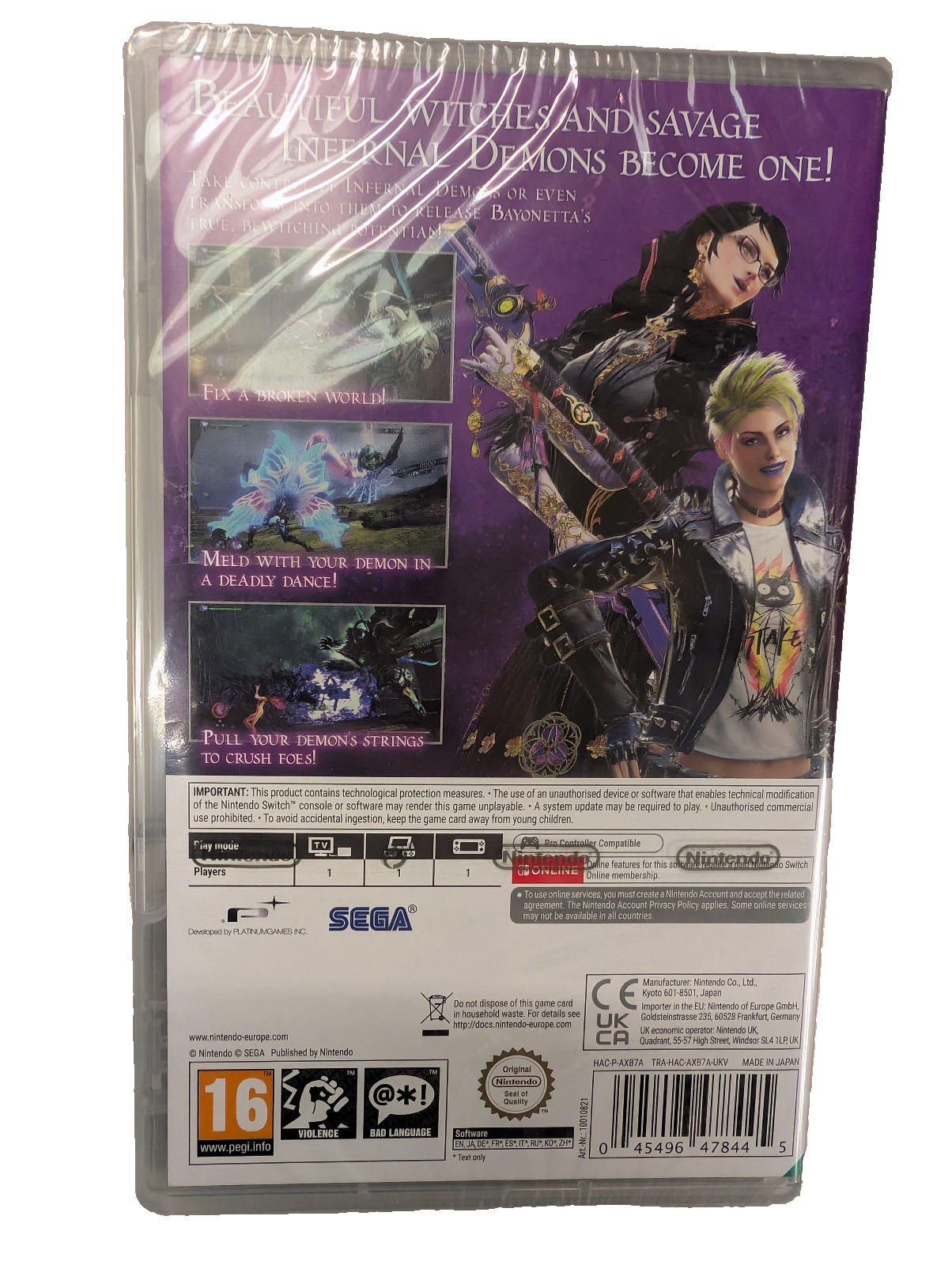 Nintendo Switch Bayonetta 3 Sealed Physical Game