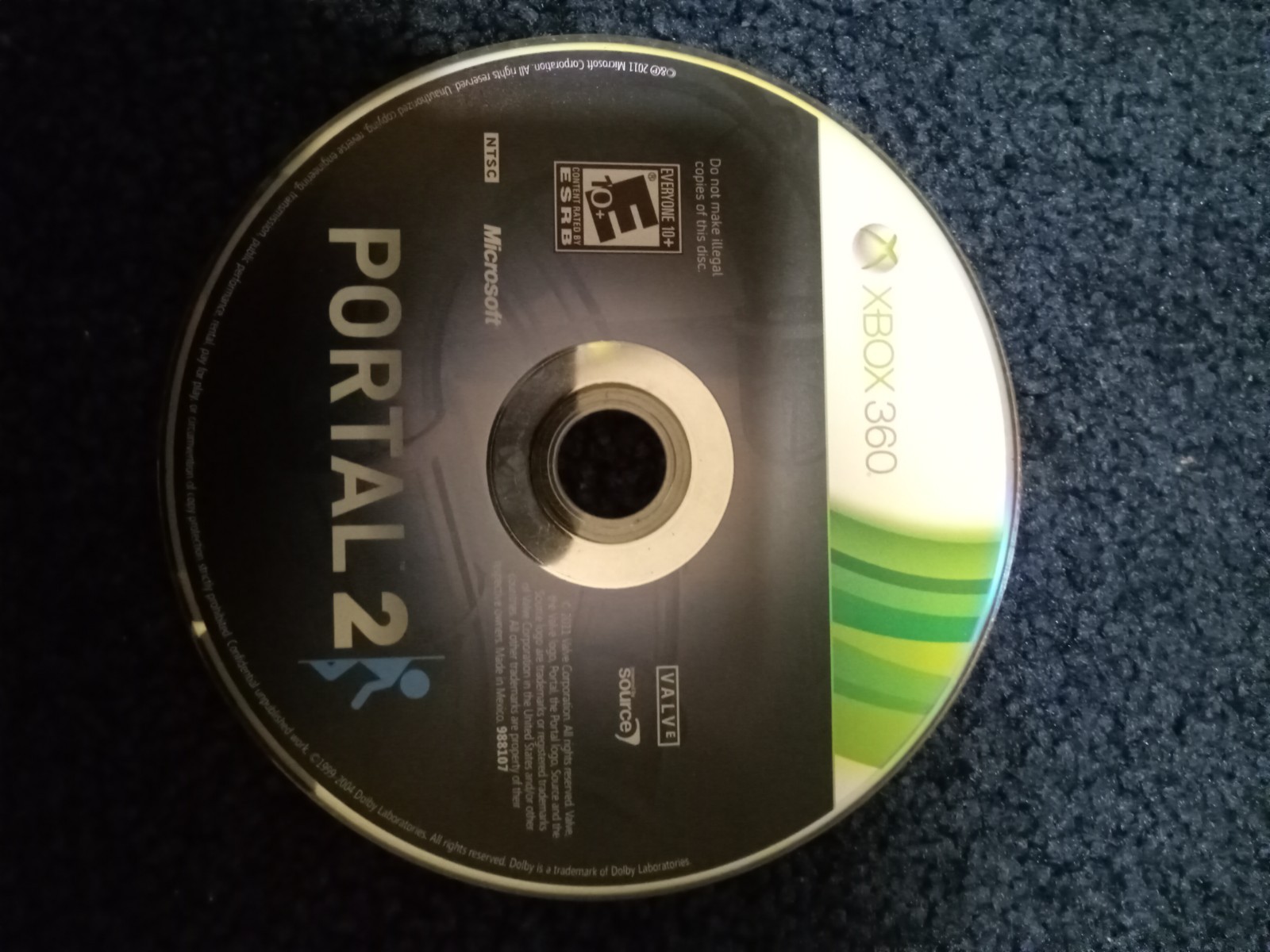CIB Portal 2 For Xbox 360 (Includes Disc, Game, And Manual; Tested And Works)