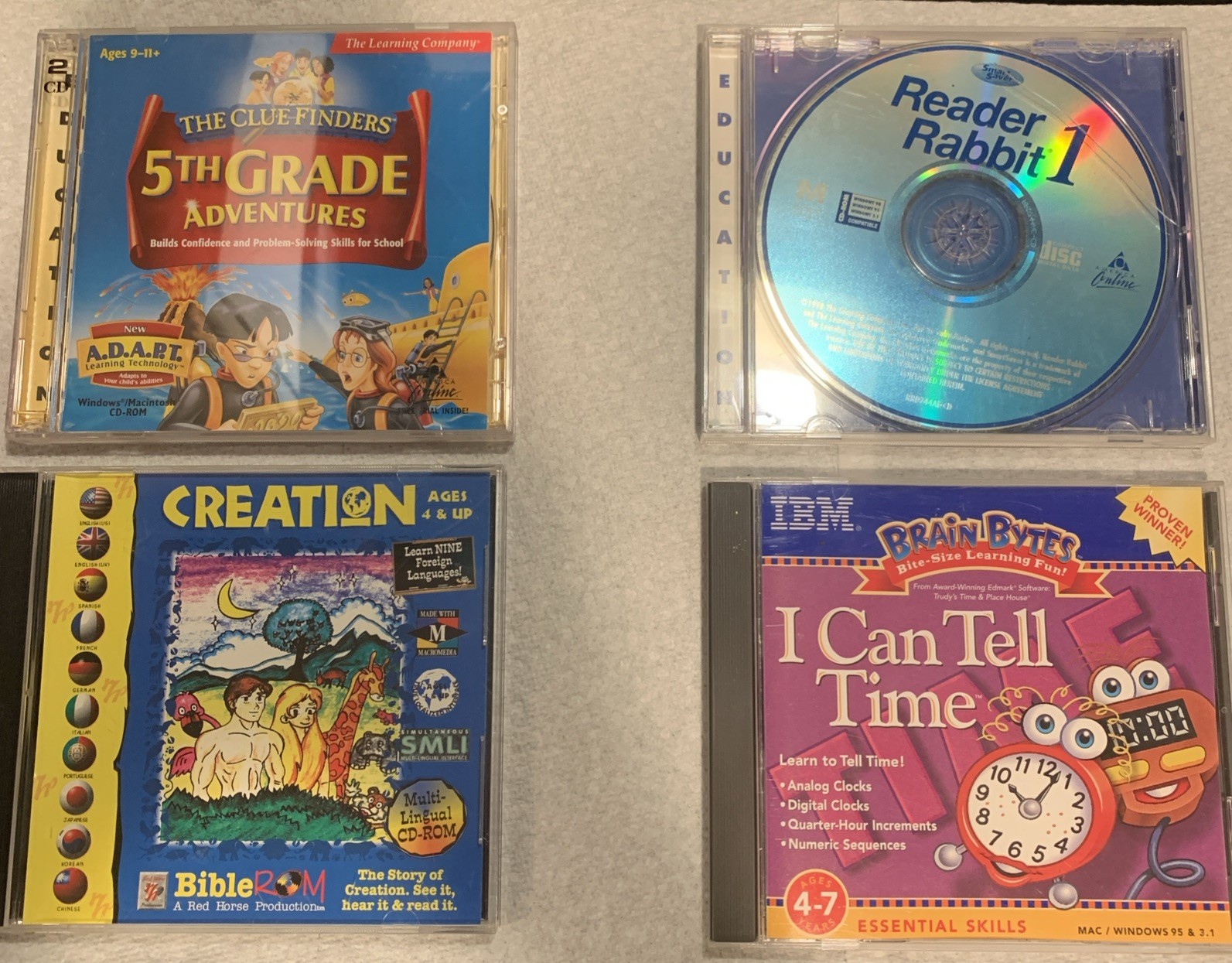 Vintage The Learning Company The Clue Finders 5th Grade Adventure +3 Cd Rom IBM