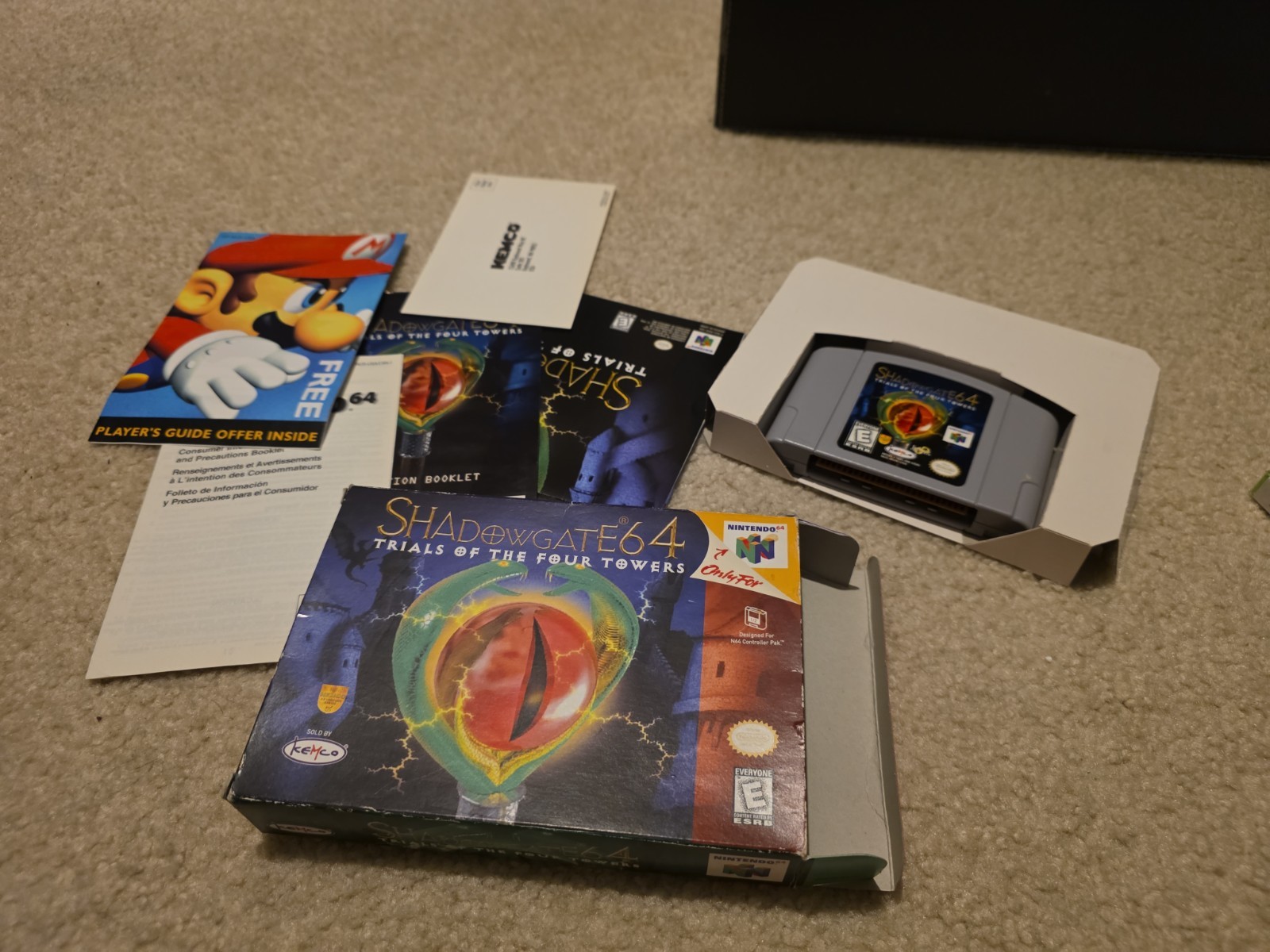 Shadowgate 64: Trials of the Four Towers Nintendo 64 CIB POSTER Box N64 Add Ons