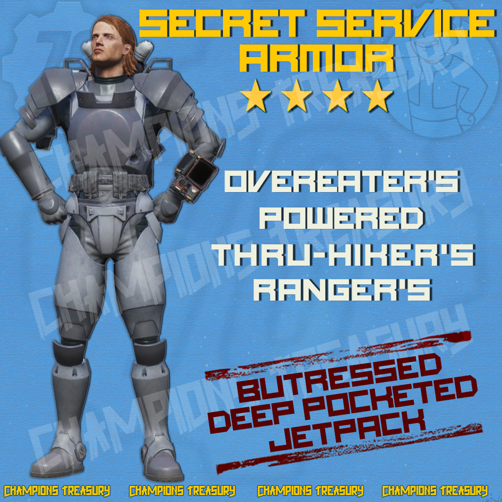 FALLOUT 76 PC ANY OF GOD ROLL SECRET SERVICE ARMOR SETS OF YOUR CHOICE