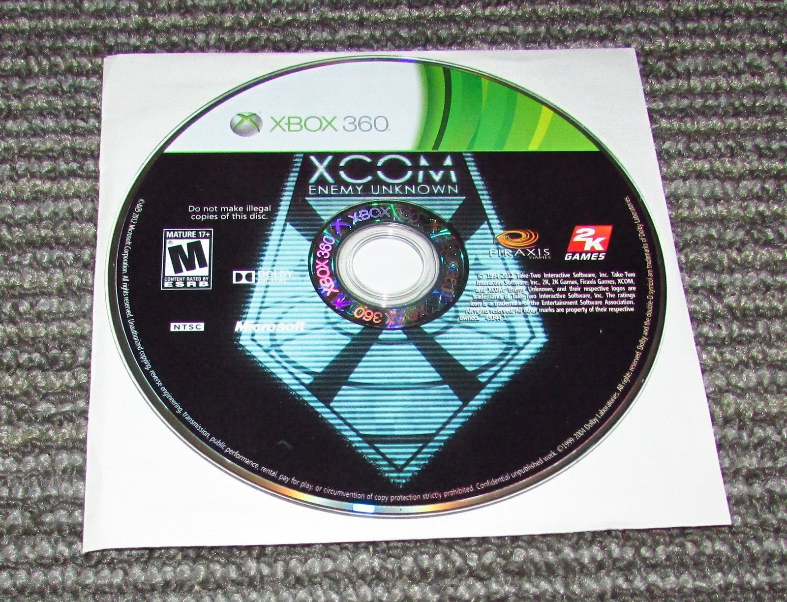 Xcom Enemy Unknown (Game Only) Xbox 360 Fast Shipping
