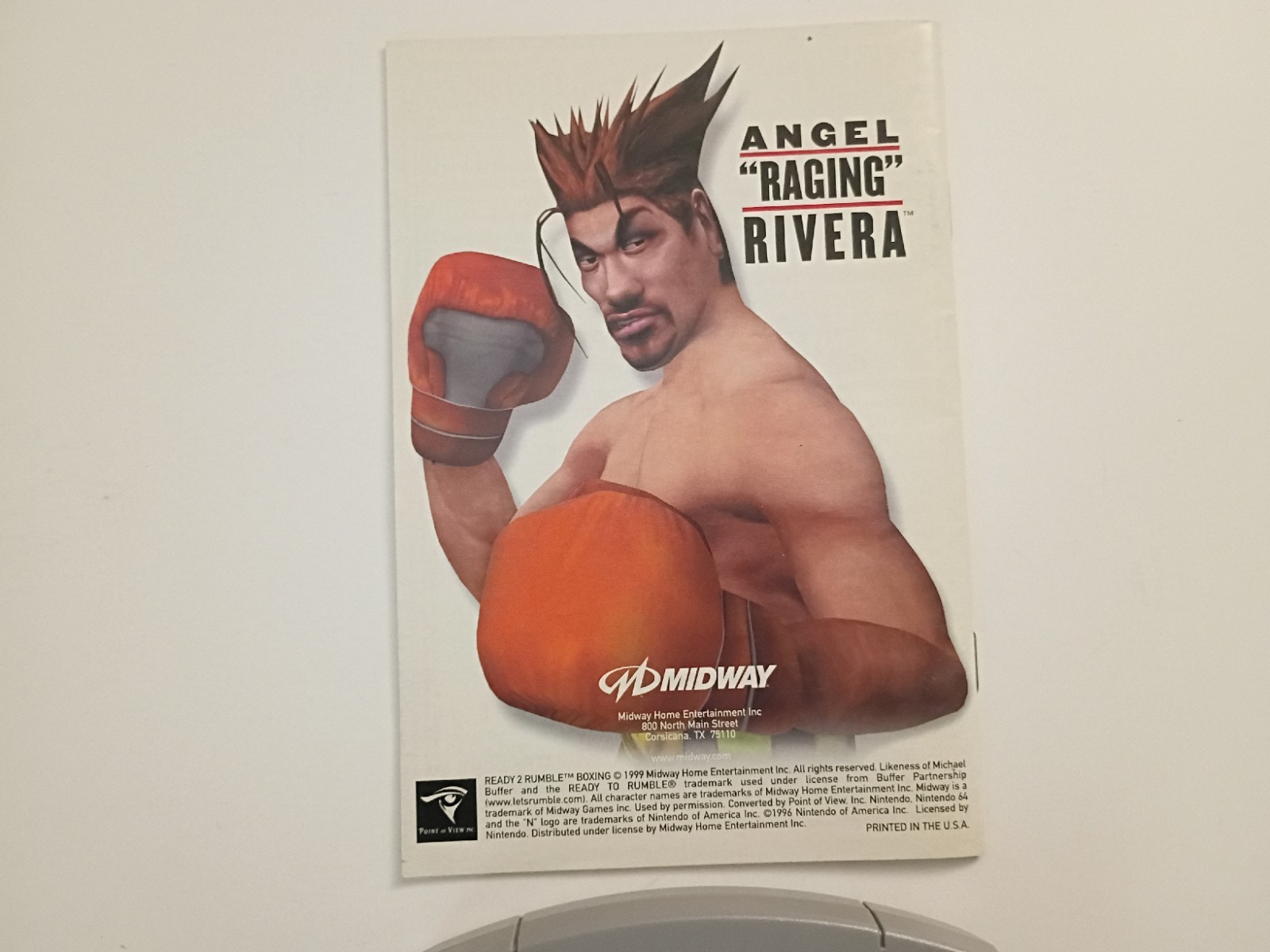 READY TO RUMBLE N64 Nintendo 64 Tested 🔵 BOXING MIDWAY CARTRIDGE & MANUAL RARE